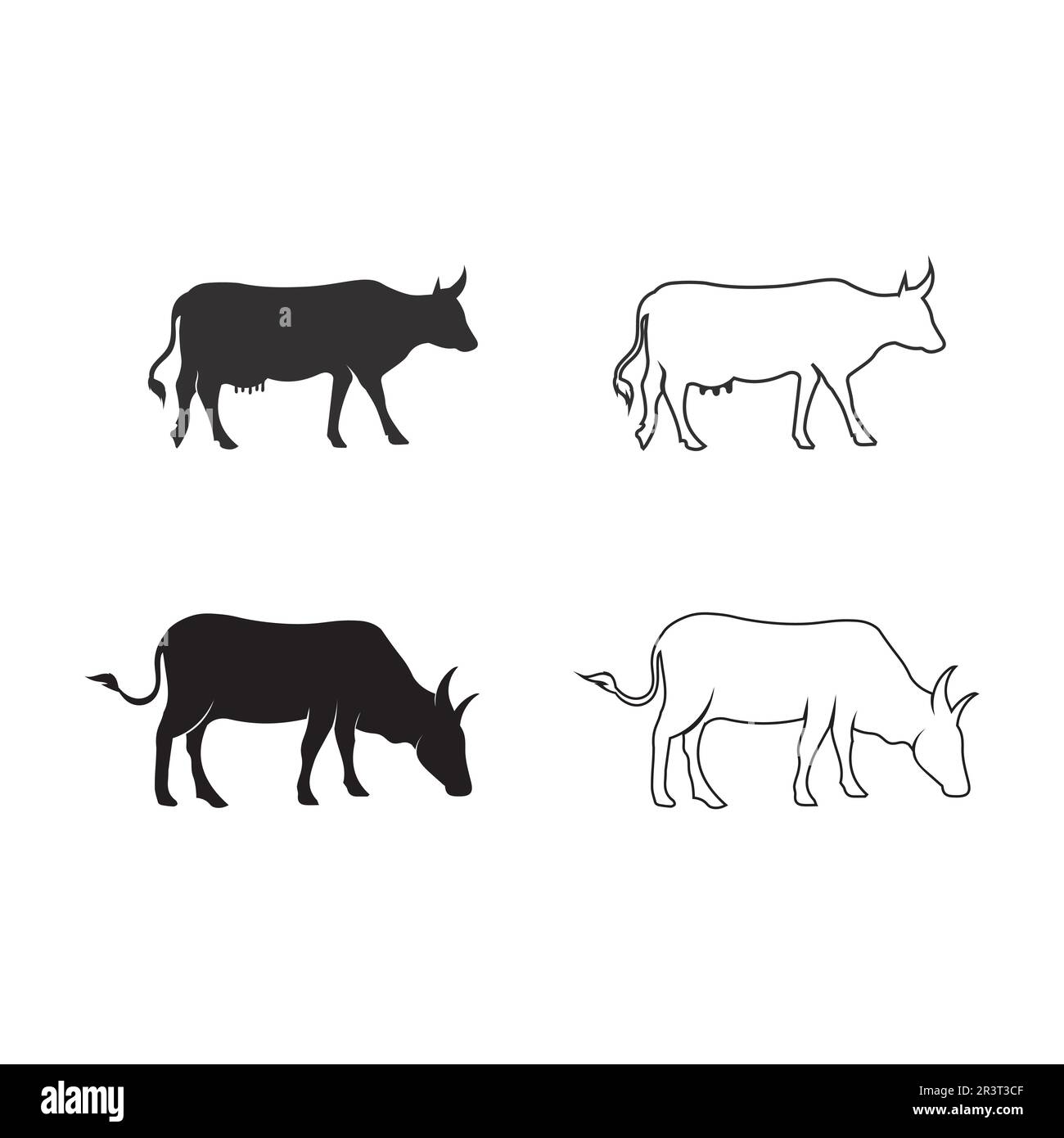 Bull logo and symbols vector template icons app Stock Vector Image ...