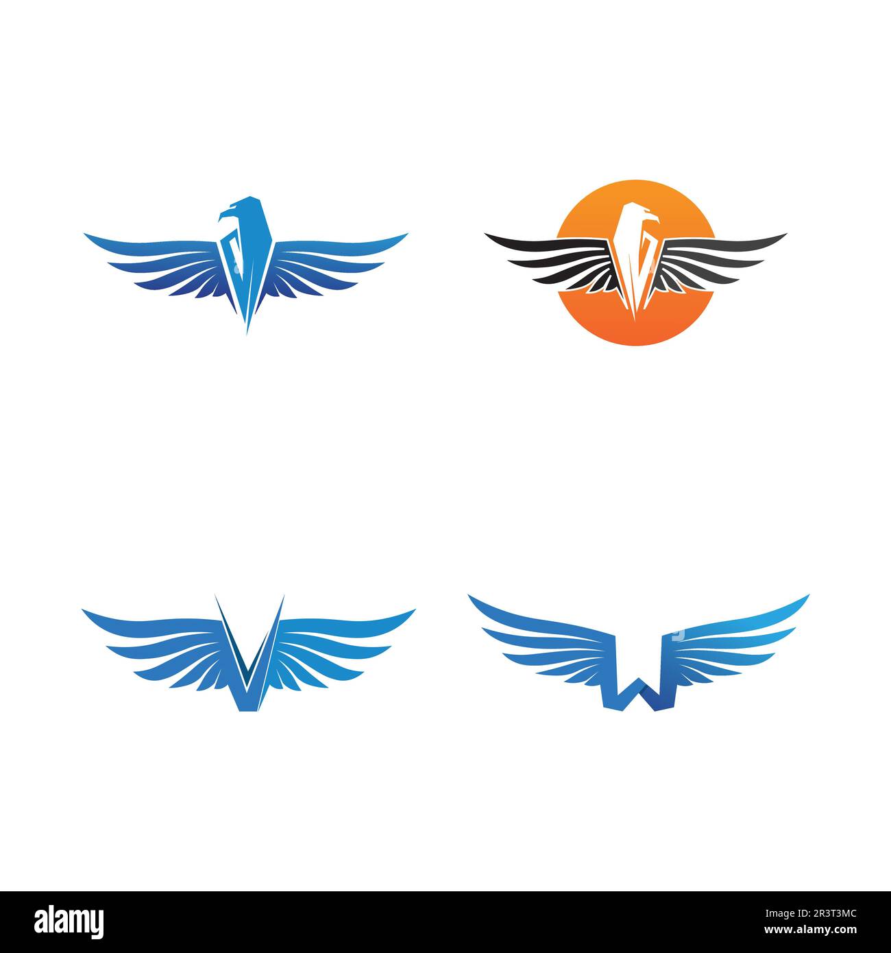 Falcon Eagle Bird Logo Template Vector Icon Stock Vector