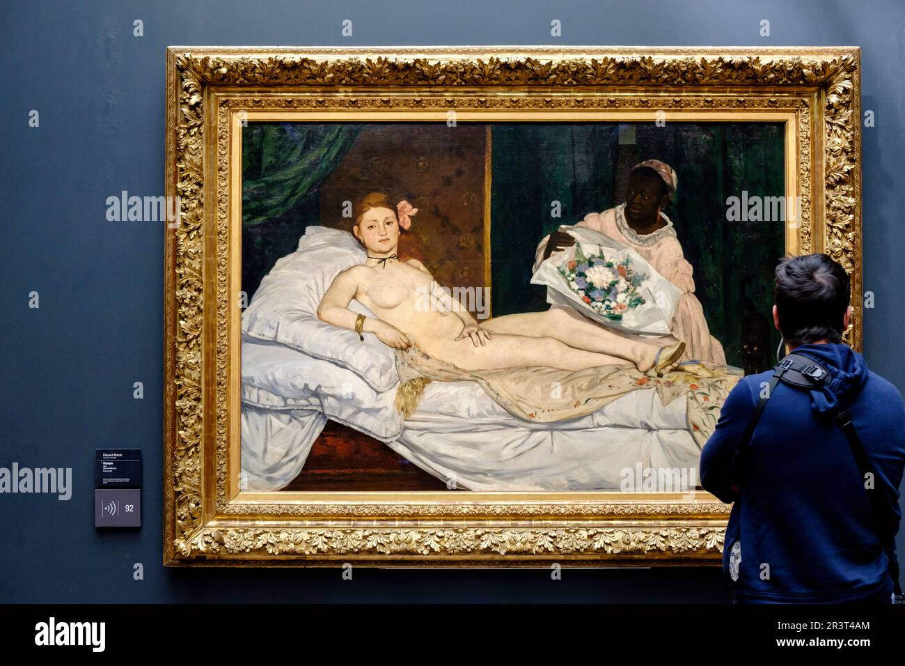 Edouard Manet (1832-1883),. Olympia,. 1863,. Óleo sobre lienzo, Museo de Orsay, Ministerio de Cultura y Comunicación Francés, Paris, France,Western Europe. Stock Photo