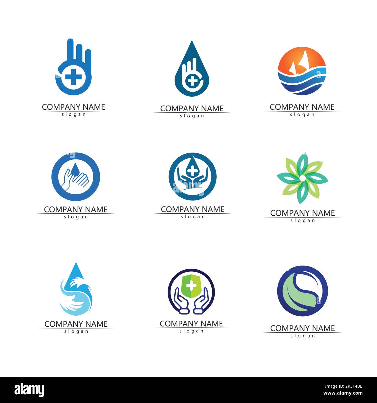 health protection with shield logo design vector template for medical