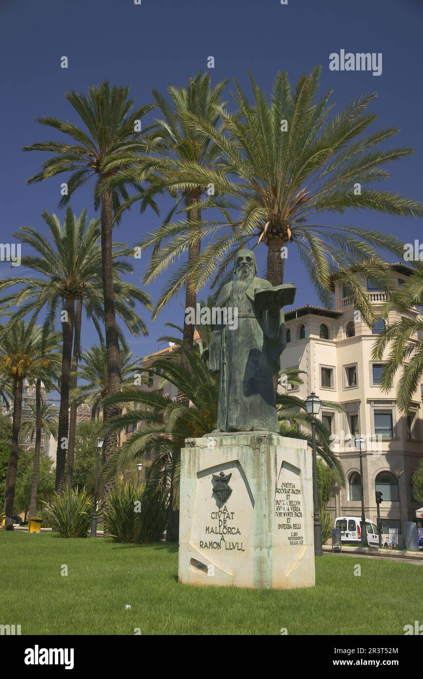 Monumento a Ramon Llull.Palma.Mallorca.Baleares.España. Stock Photo