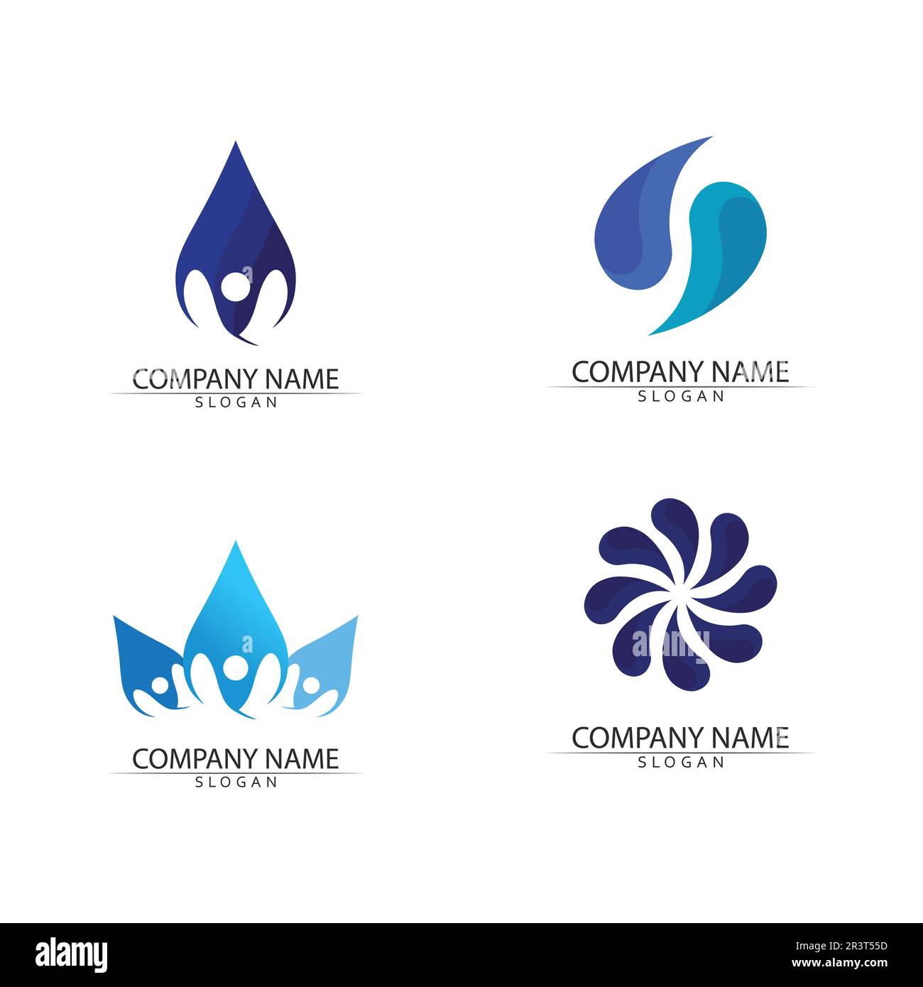 water wave logo design template Stock Vector Image & Art - Alamy