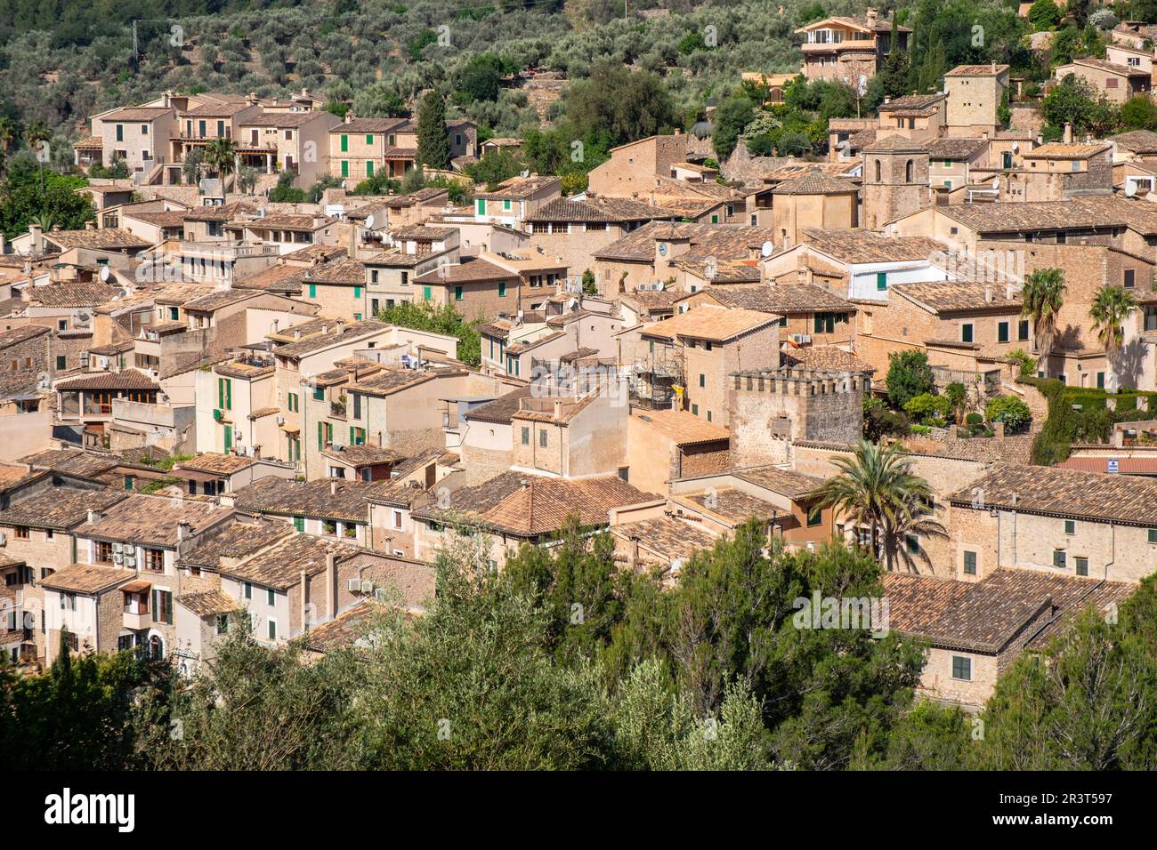 Fornalutx, town view, Mallorca, Balearic Islands, Spain. Stock Photo