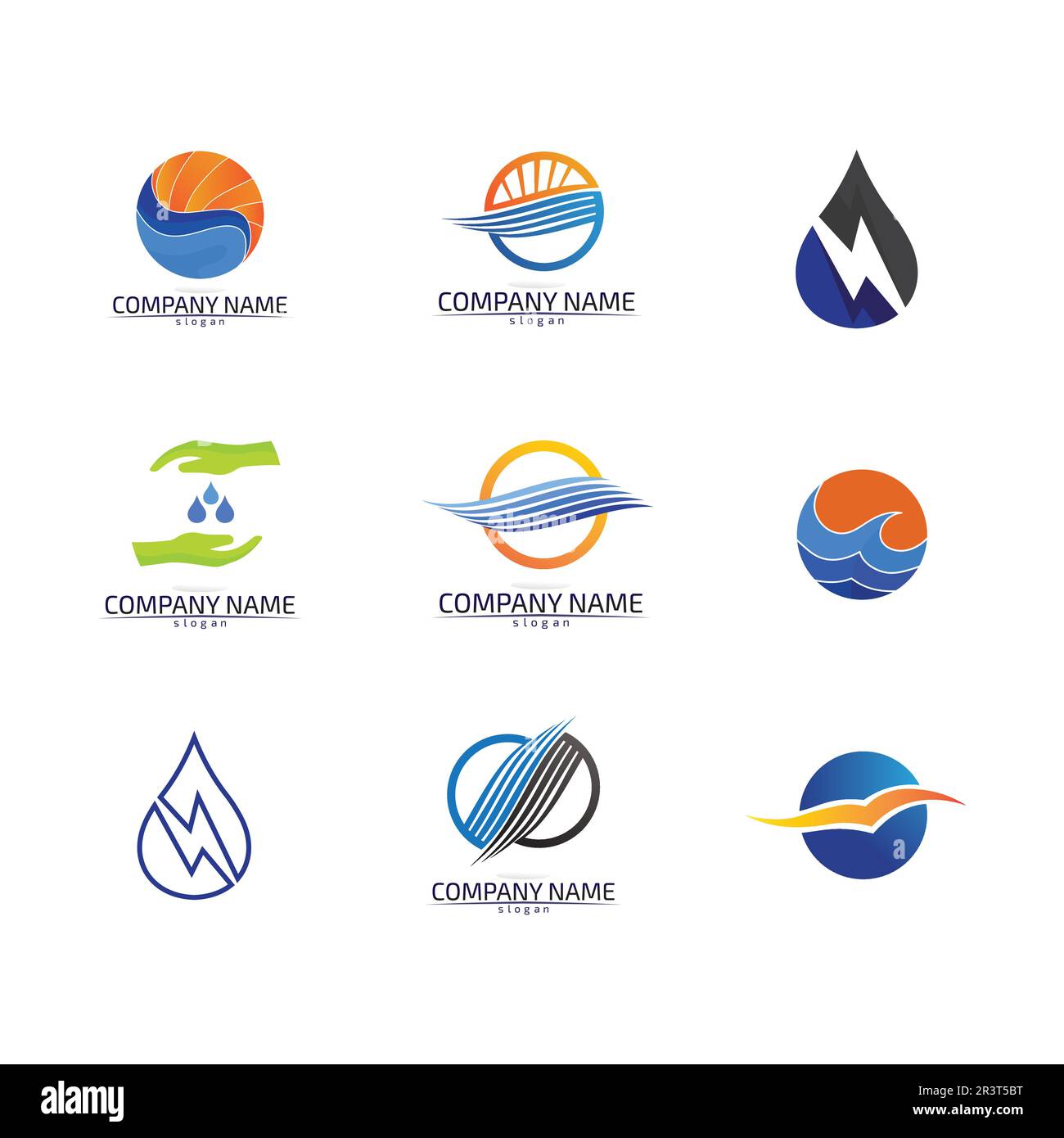 water wave logo design template Stock Vector Image & Art - Alamy