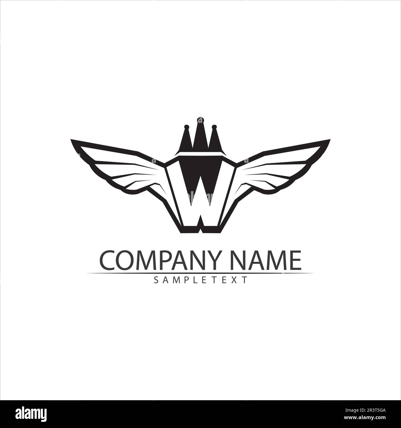 W Letter Logo Template vector illustration design Stock Vector
