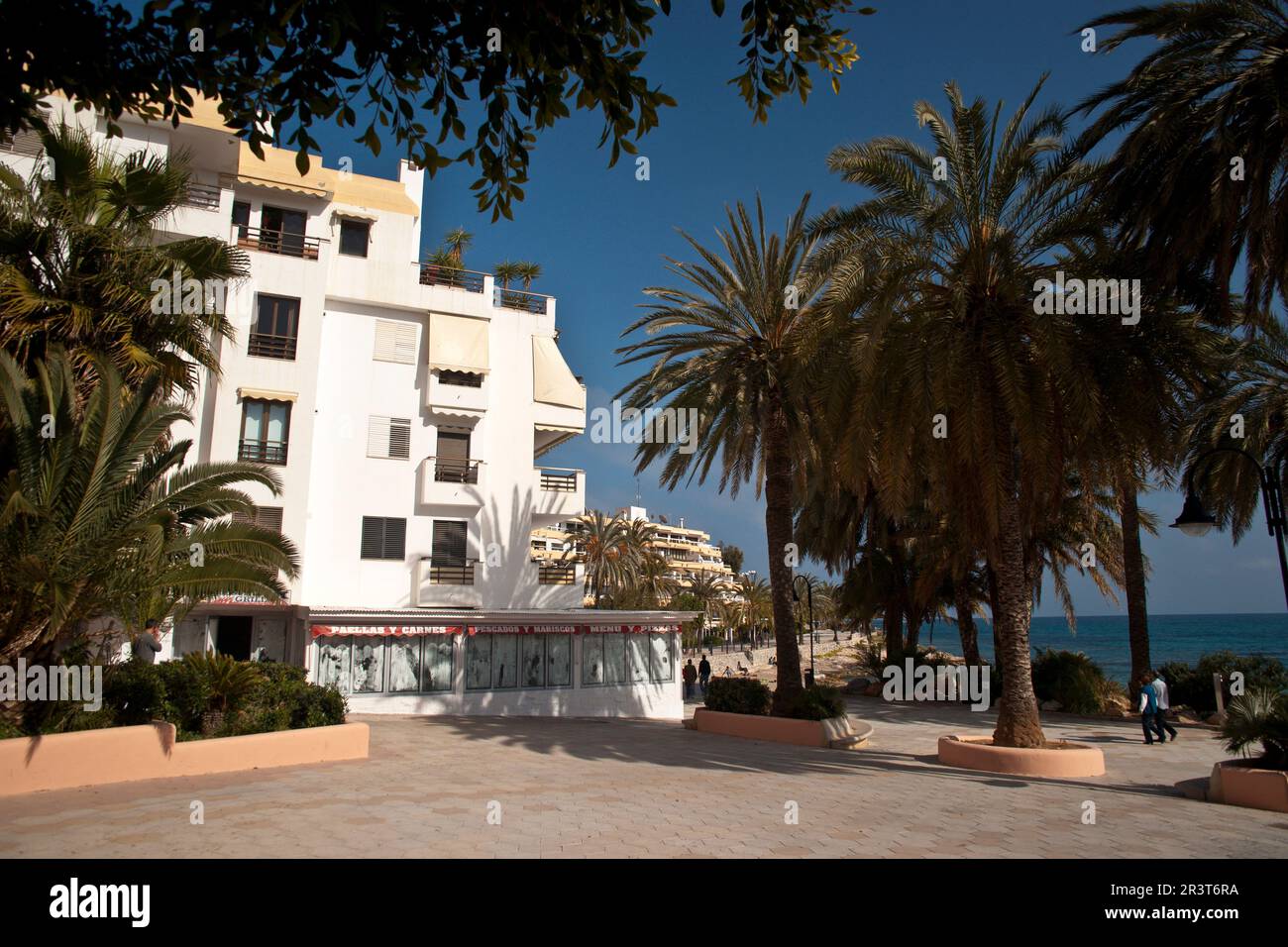 Plaza de Julià Verdera Torres.Ibiza.Balearic islands.Spain. Stock Photo
