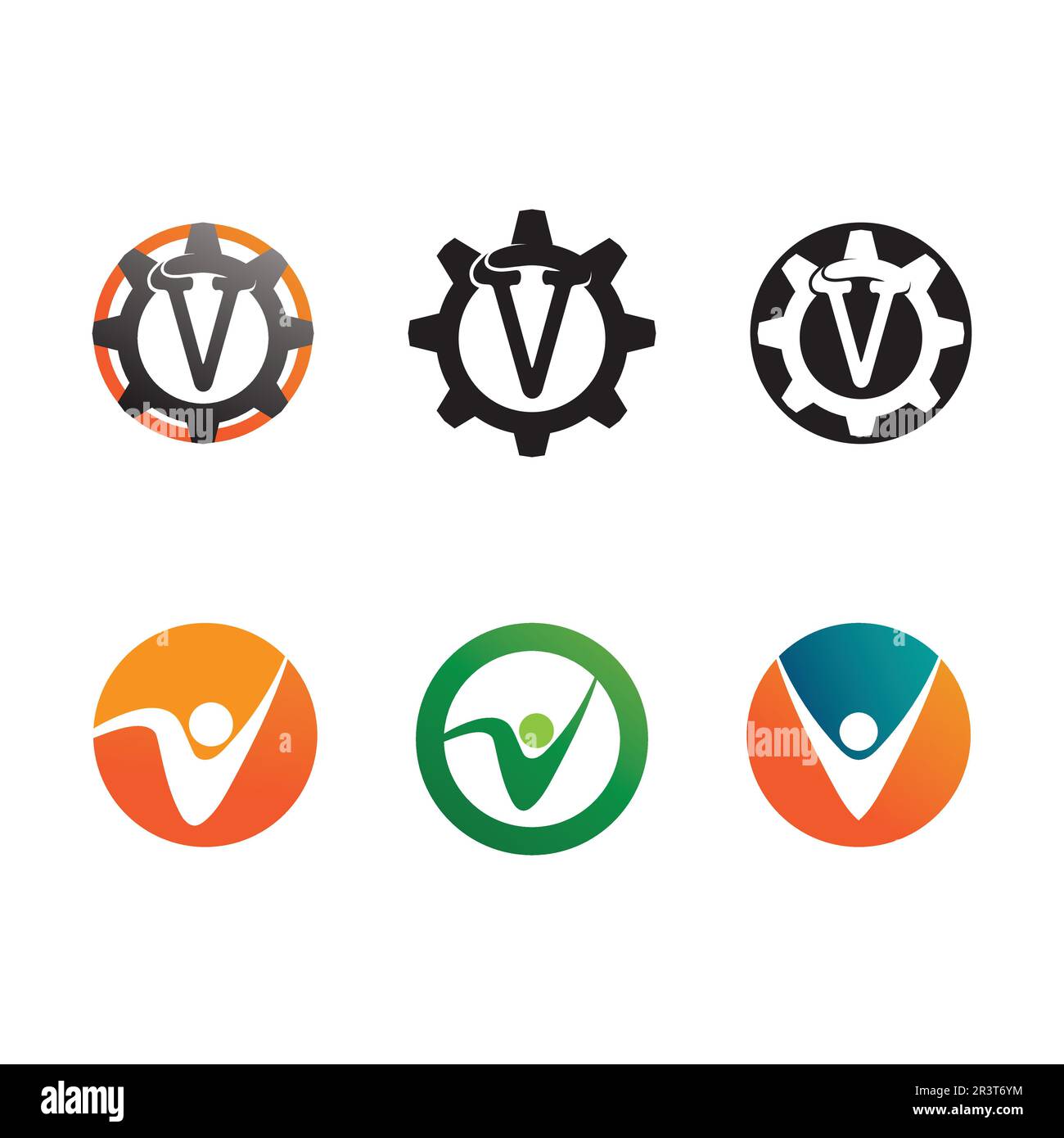 V Letter Logo Template vector icon illustration Stock Vector