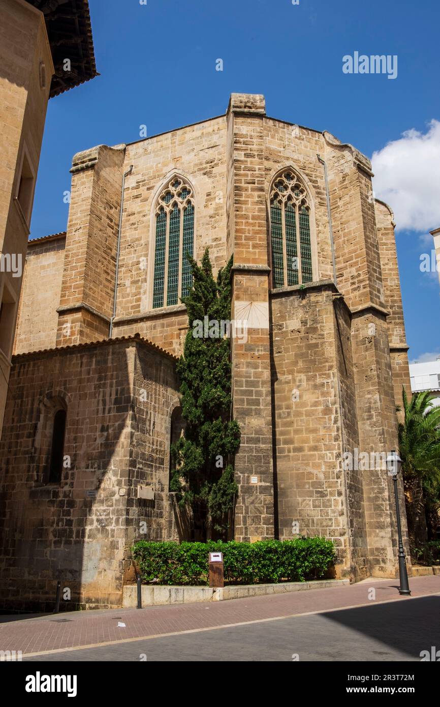 Iglesia de Santa Margarita, en el mismo lugar que la antigua puerta de Bab al-Kahl, Palma, Mallorca, balearic islands, Spain. Stock Photo