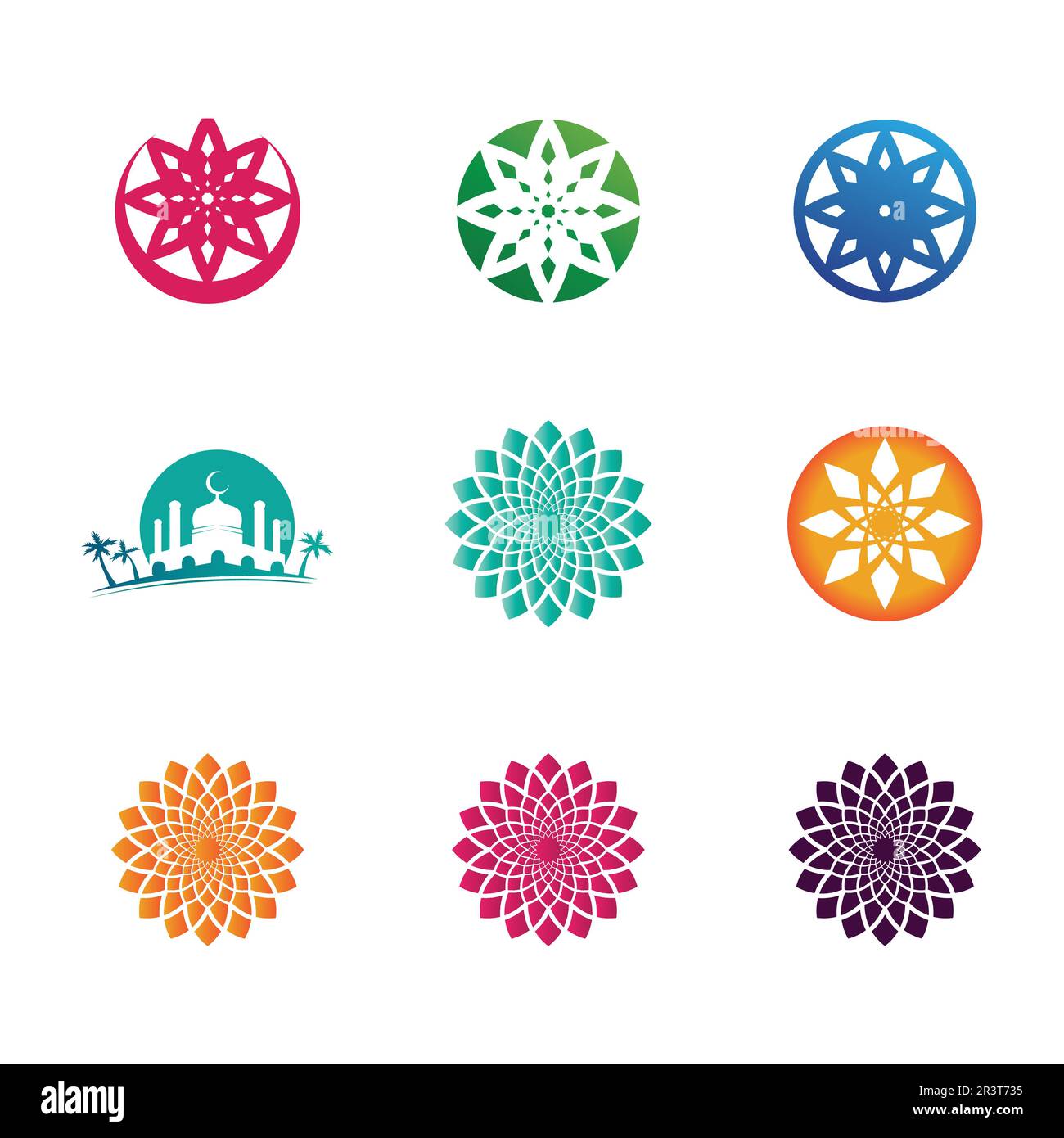 Leaf mandala vector vectors hi-res stock photography and images - Alamy