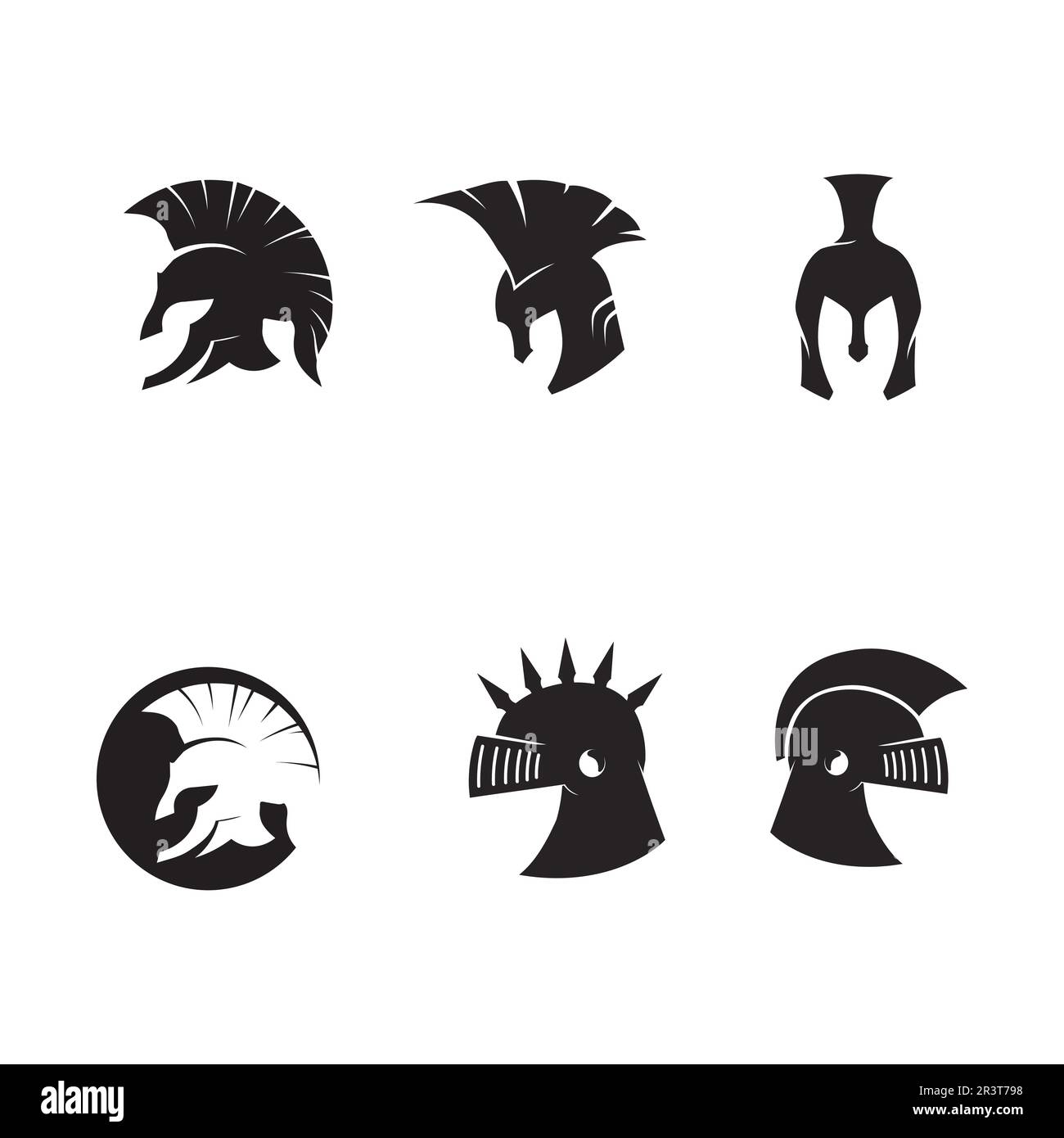 spartan and gladiator logo icon designs vector Stock Vector
