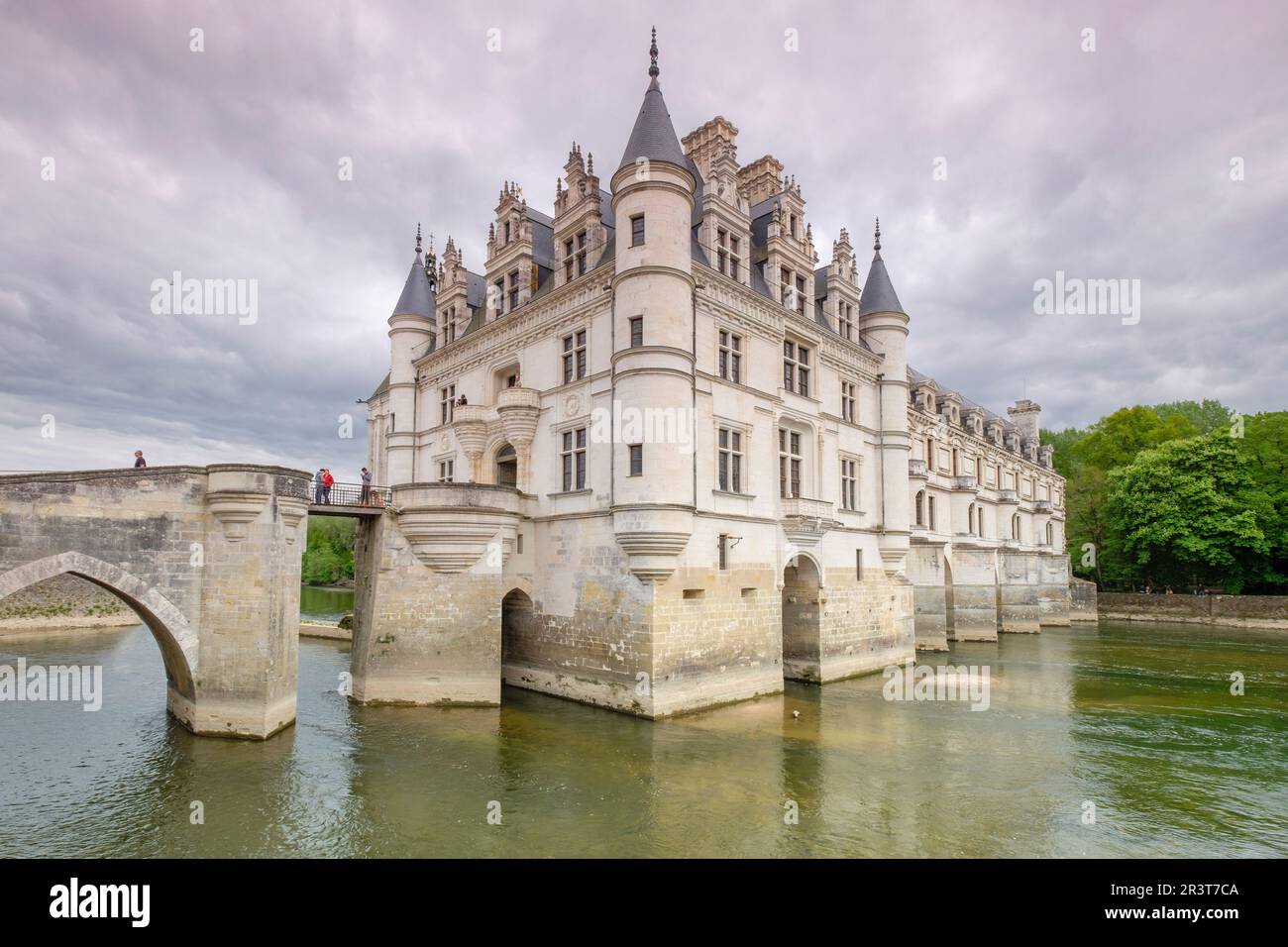 castillo de Chenonceau, siglo XVI, Chenonceaux, departamento de Indre y Loira,France,Western Europe. Stock Photo