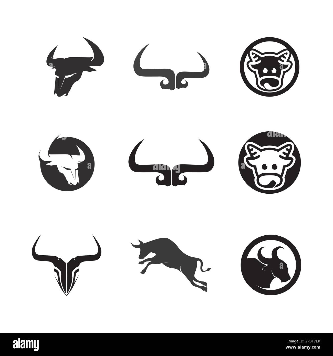 Bull horn logo and symbol template icons app Stock Vector Image & Art ...