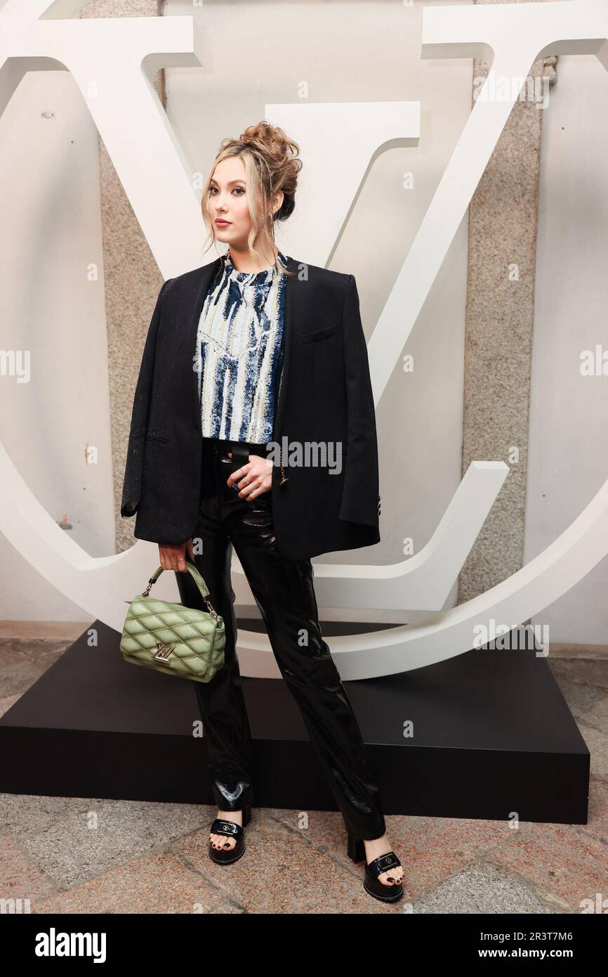 Alice Pagani poses at the photocall for Louis Vuitton Cruise Collection  2024 presentation held at Palazzo Borromeo in Isola Bella, Italy on May 24,  2023. Photo by Marco Piovanotto/ABACAPRESS.COM Stock Photo - Alamy