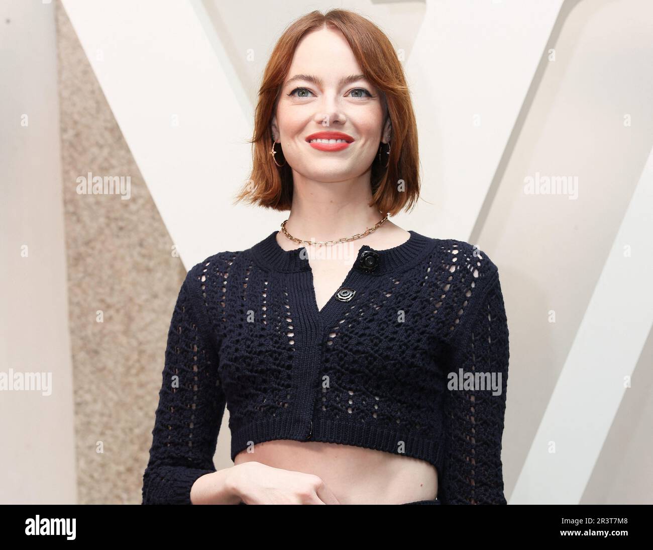 Emma Stone attends the Louis Vuitton Cruise Collection fashion show, held  at the Fondation Maeght in Saint-Paul-de-Vence, south of France, on May 28,  2018. Photo by Marco Piovanotto/ABACAPRESS.COM Stock Photo - Alamy