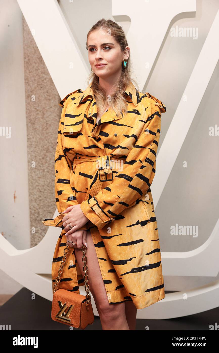 Chiara Ferragni poses at the photocall for Louis Vuitton Cruise Collection  2024 presentation held at Palazzo Borromeo in Isola Bella, Italy on May 24,  2023. Photo by Marco Piovanotto/ABACAPRESS.COM Stock Photo - Alamy