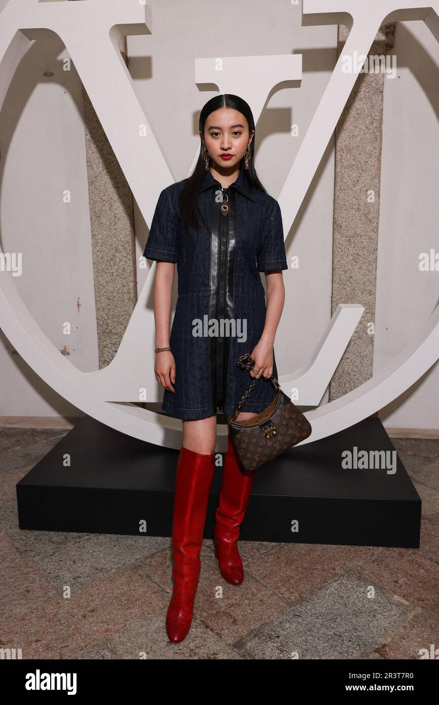 Koki poses at the photocall for Louis Vuitton Cruise Collection 2024
