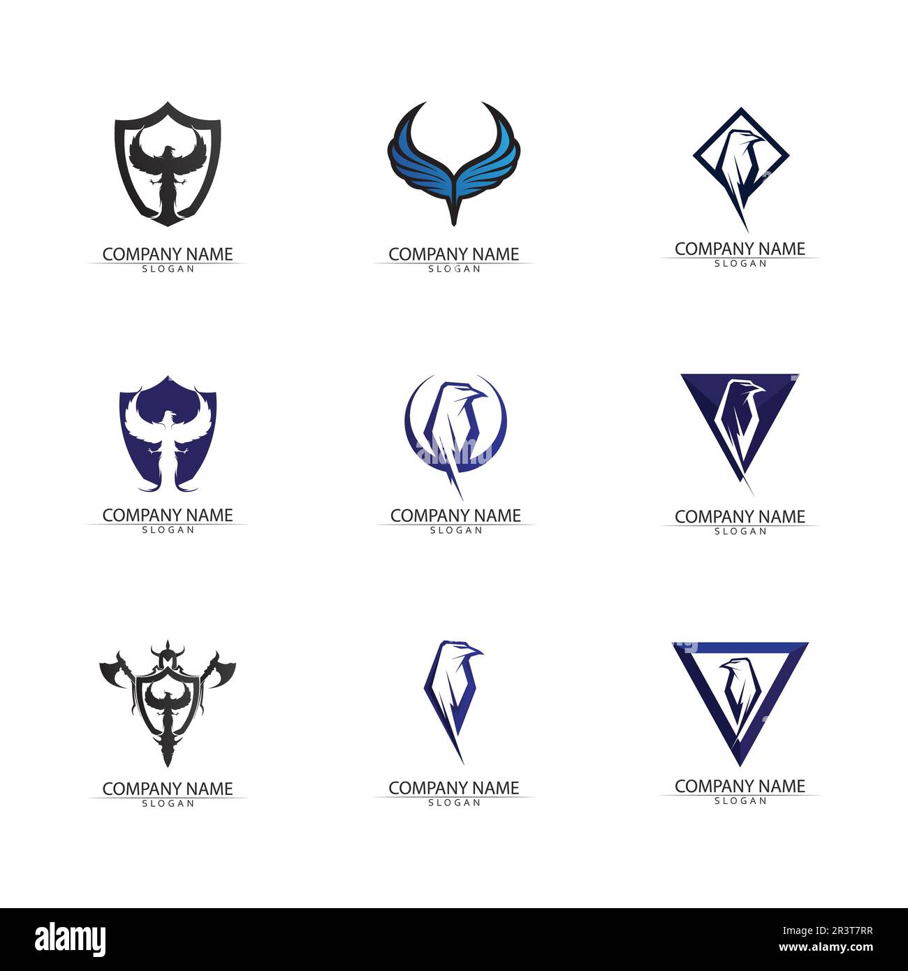 Falcon Eagle Bird Logo Template Vector Icon Stock Vector
