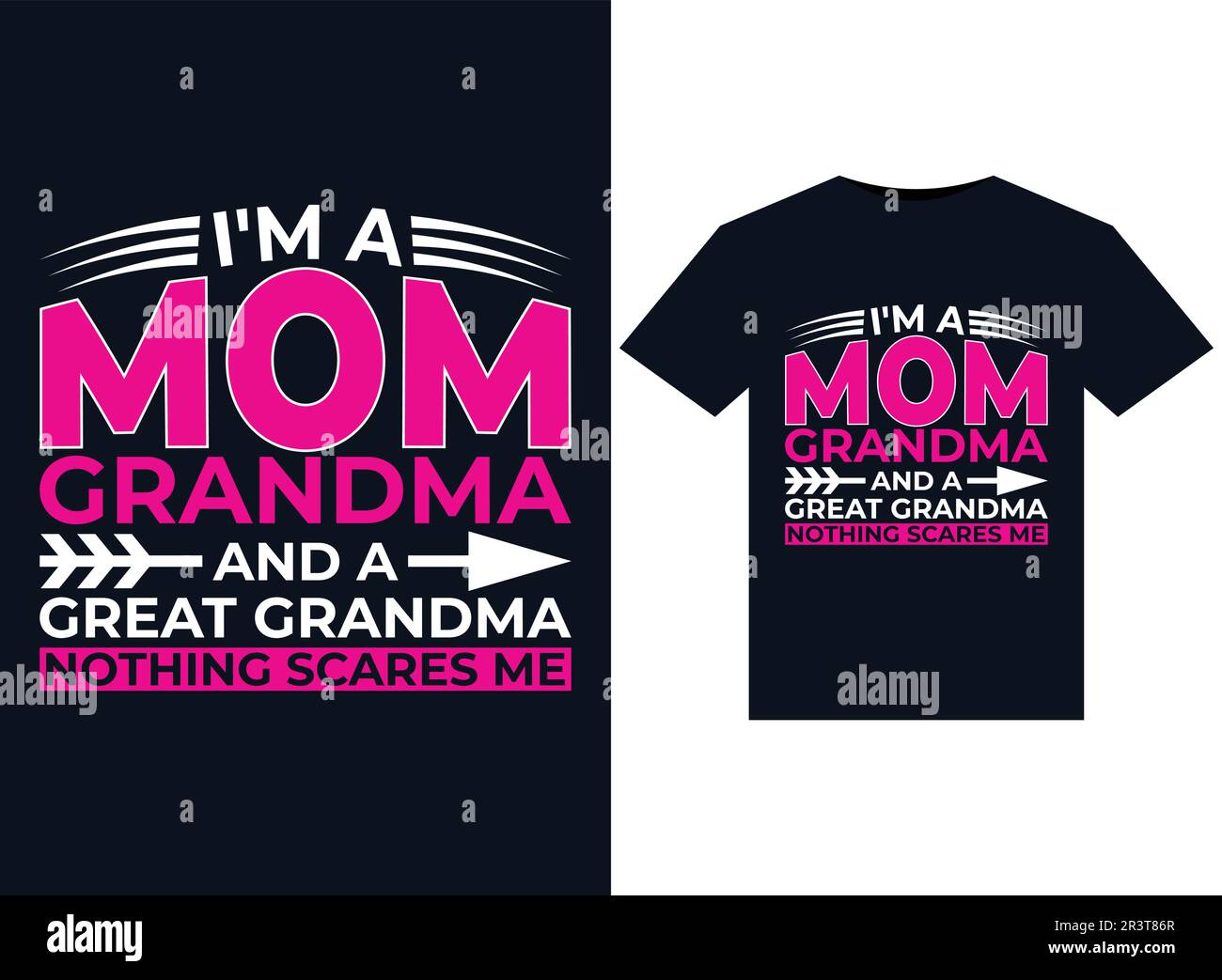 I'm A Mom Grandma and a Great Grandma Nothing Scares Me illustrations ...