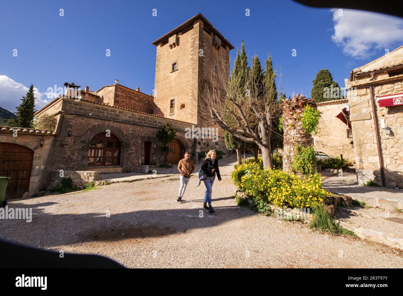 Palacio del Rey Sanç, edificado en 1309 por Jaime II, Valldemossa, Mallorca, Balearic islands, spain. Stock Photo
