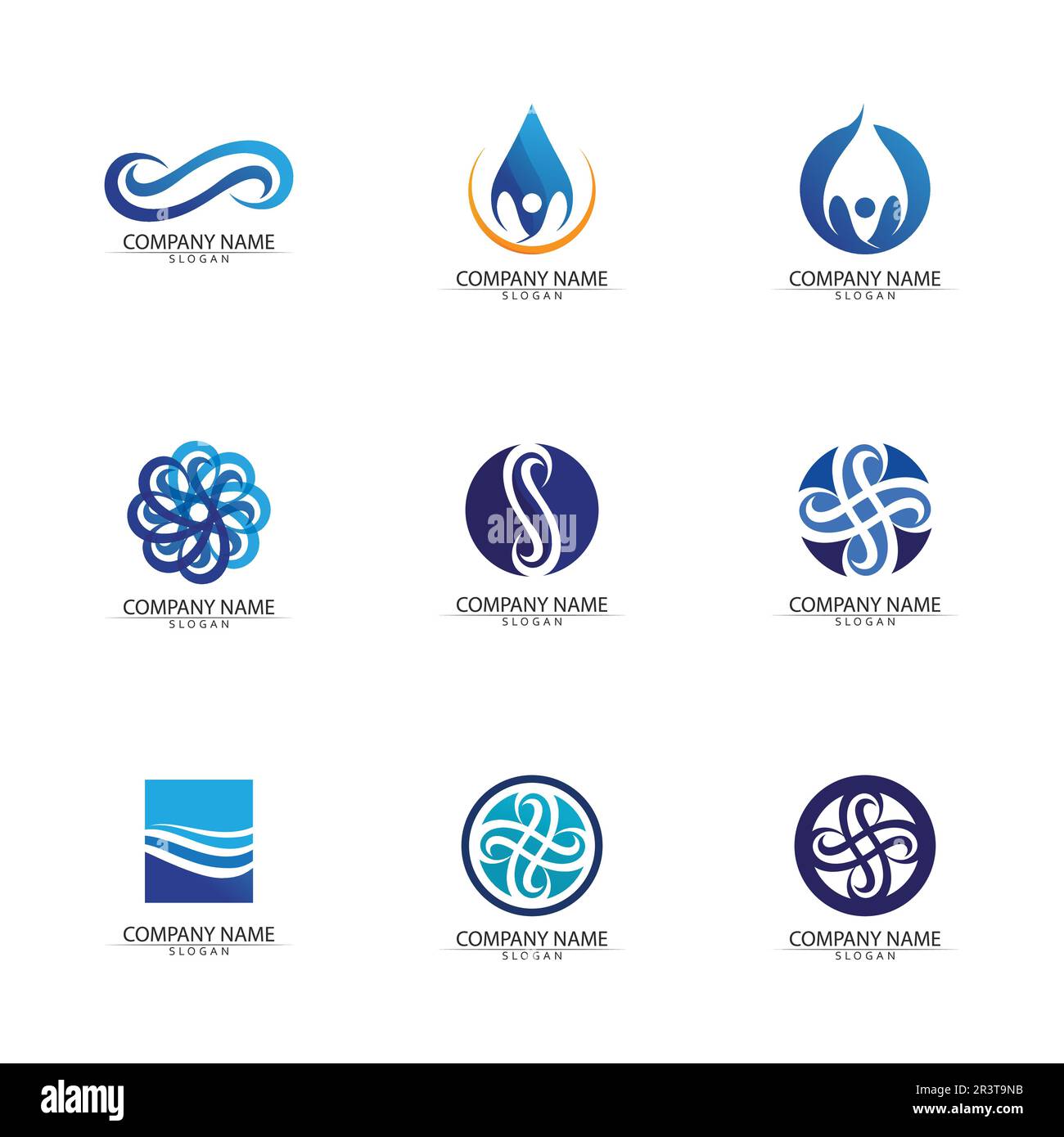 water wave logo design template Stock Vector Image & Art - Alamy