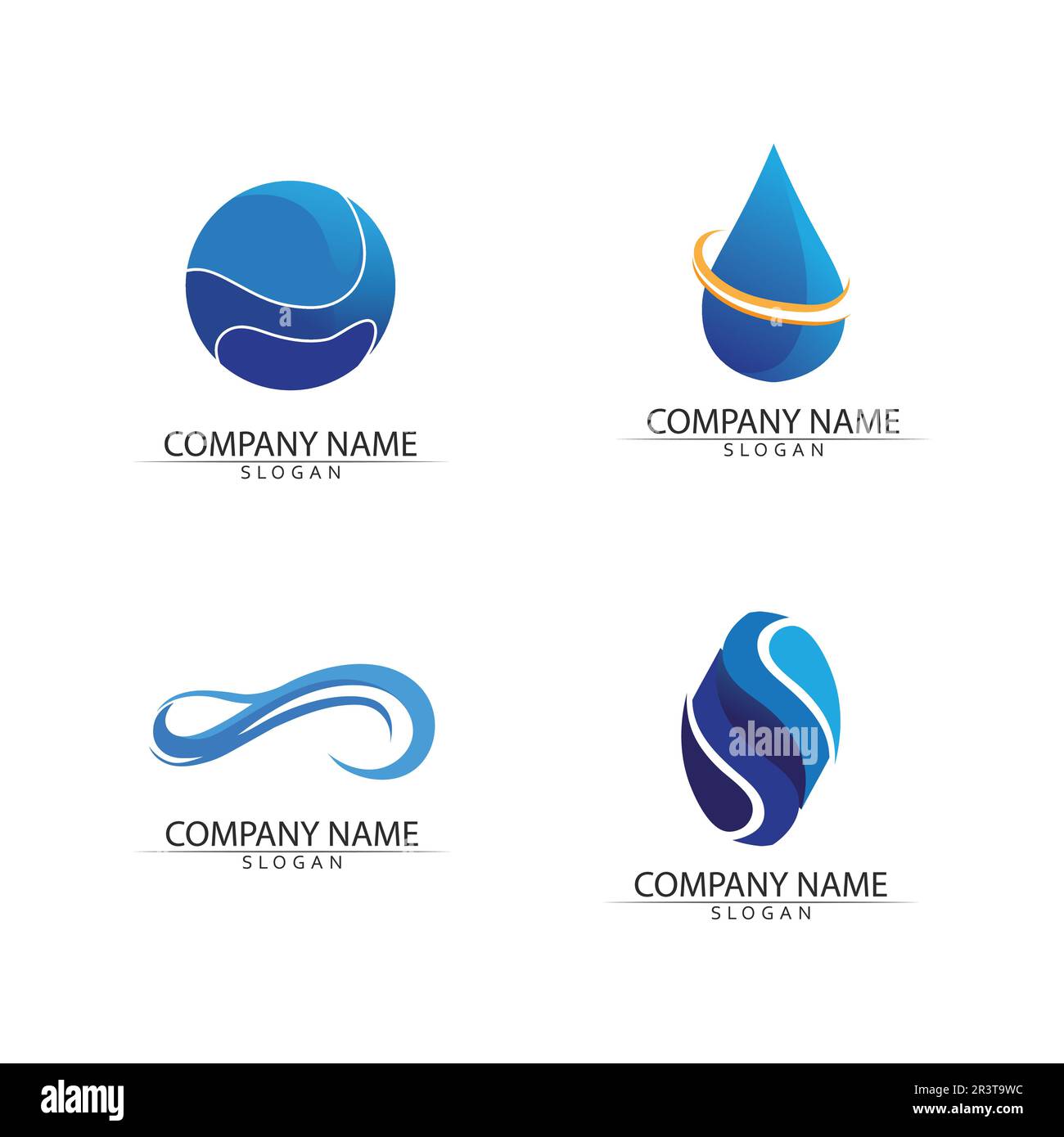 water wave logo design template Stock Vector Image & Art - Alamy
