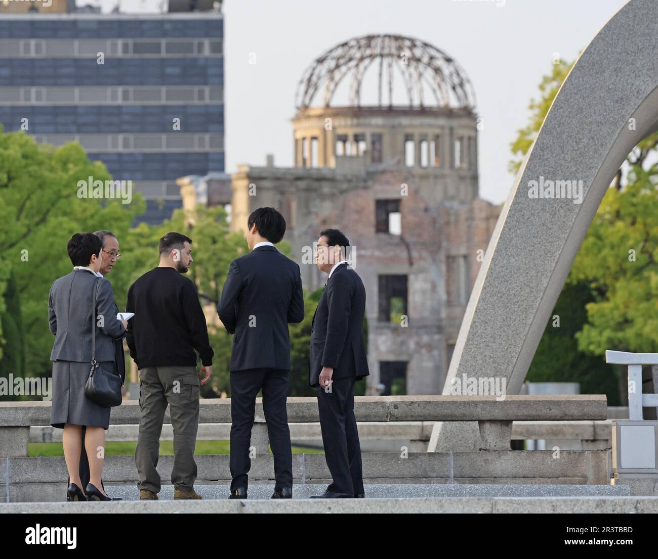 Hiroshima Mayor Kazumi Matsui (2nd From L) Speaks To Ukrainian ...