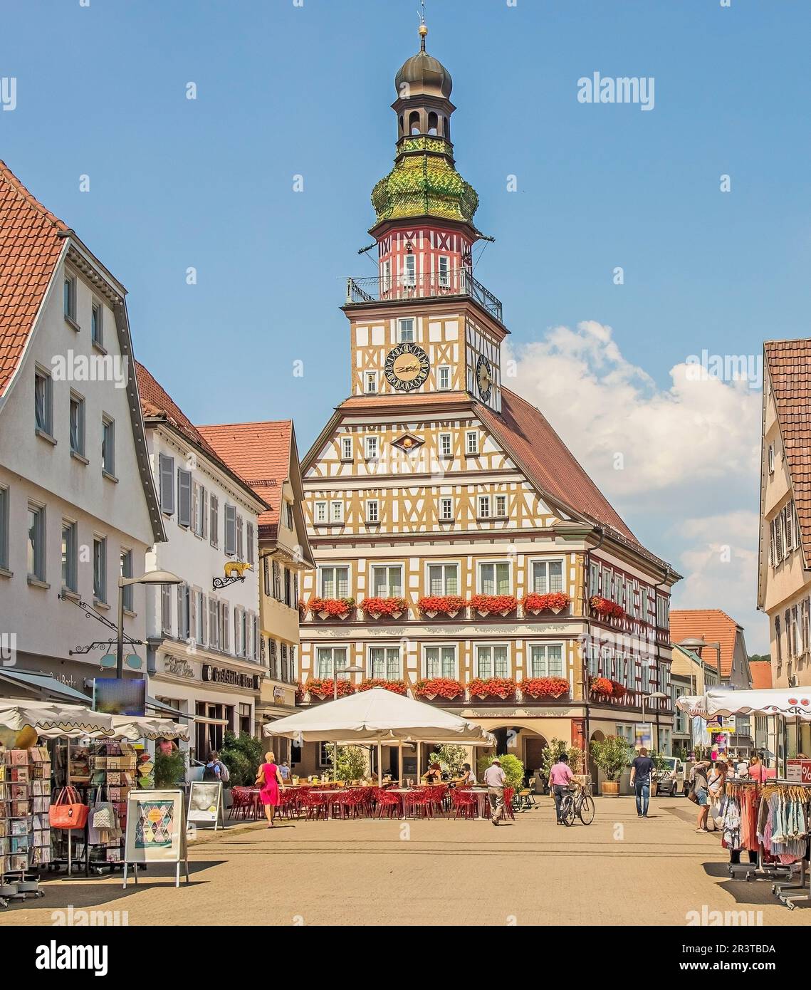 Town hall and pedestrian zone Kirchheim unter Teck Stock Photo Alamy