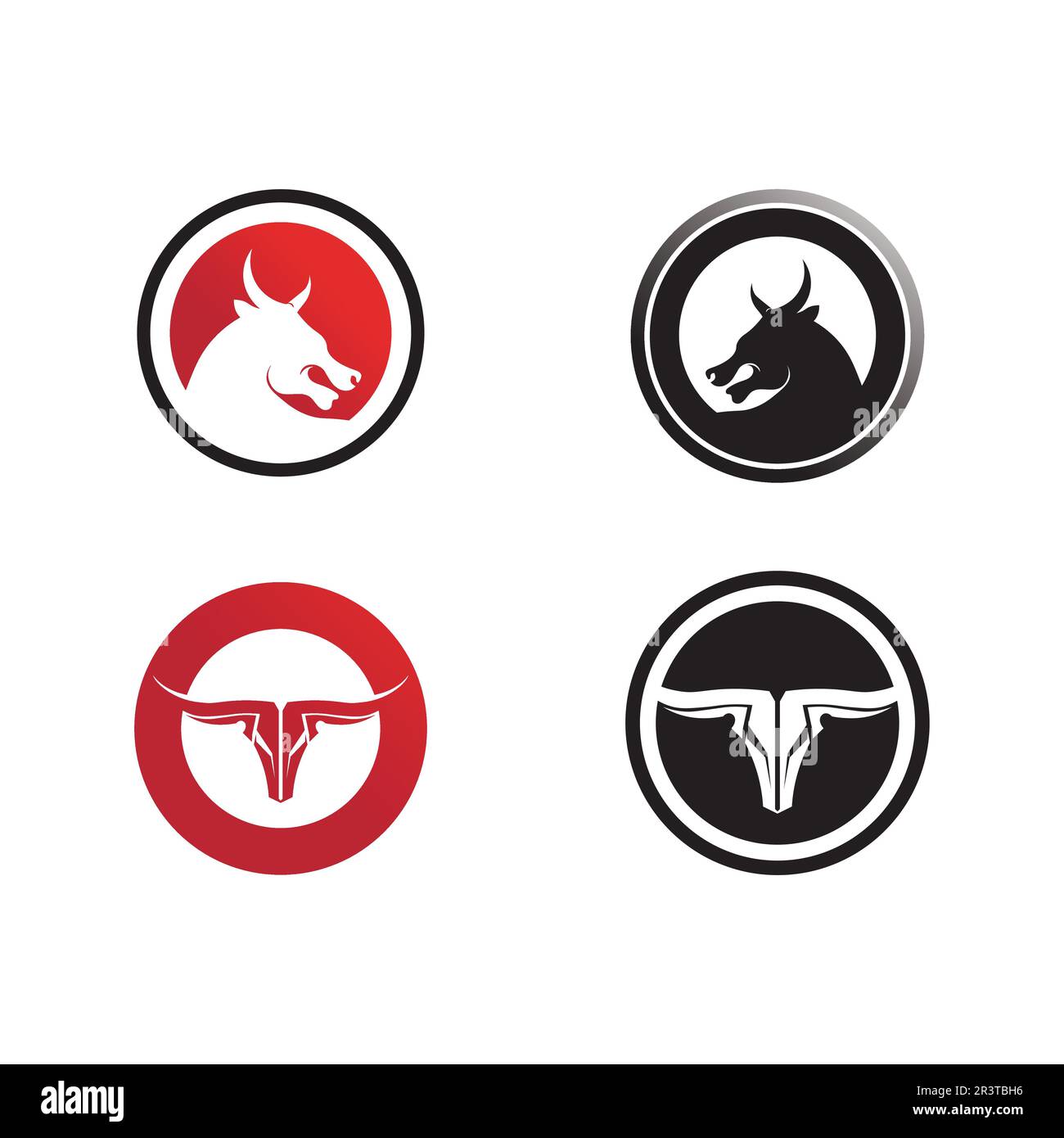 Bull logo and symbols vector template icons app Stock Vector Image ...