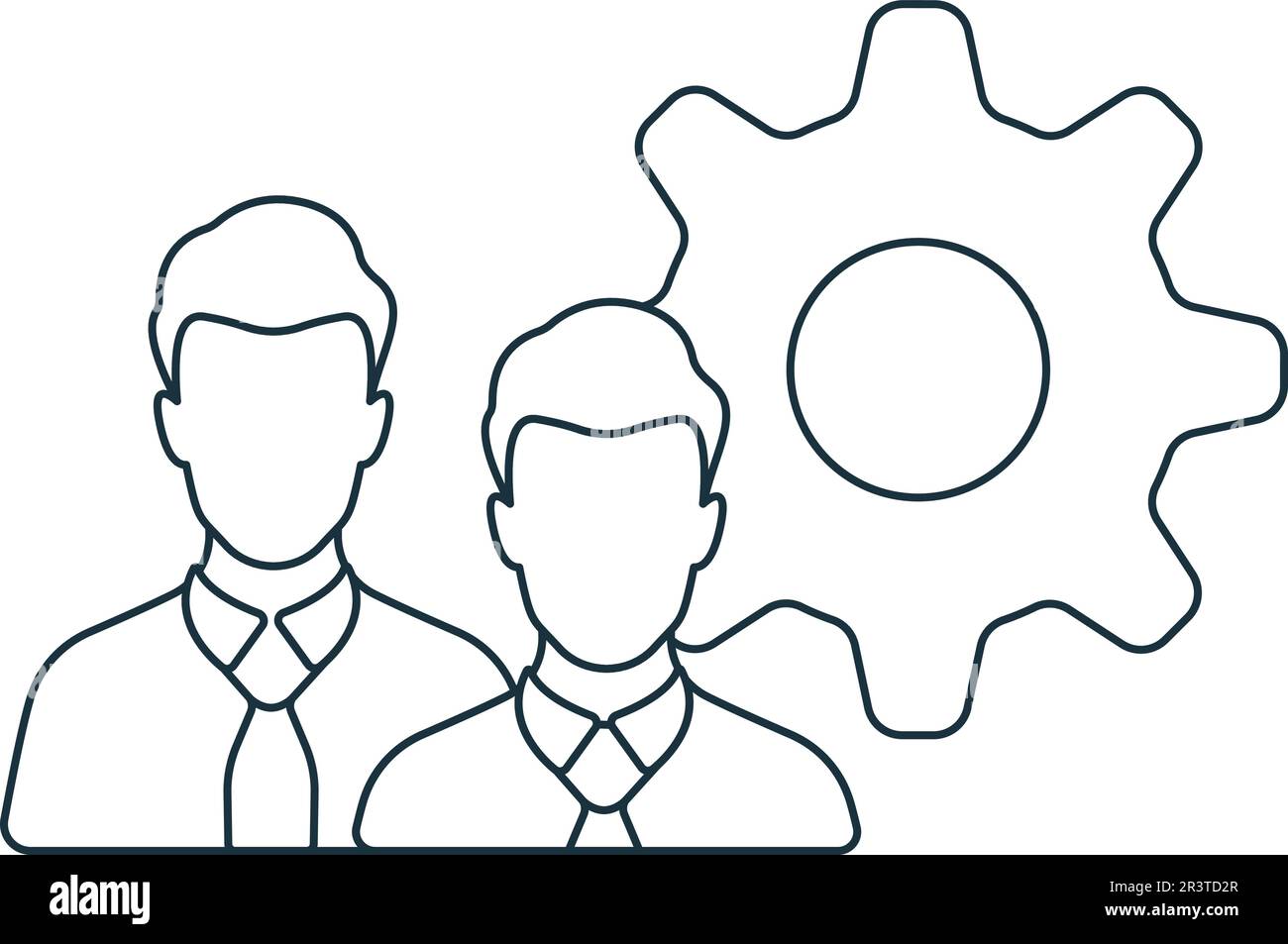 Workgroup icon. Monochrome simple sign from collaboration collection ...