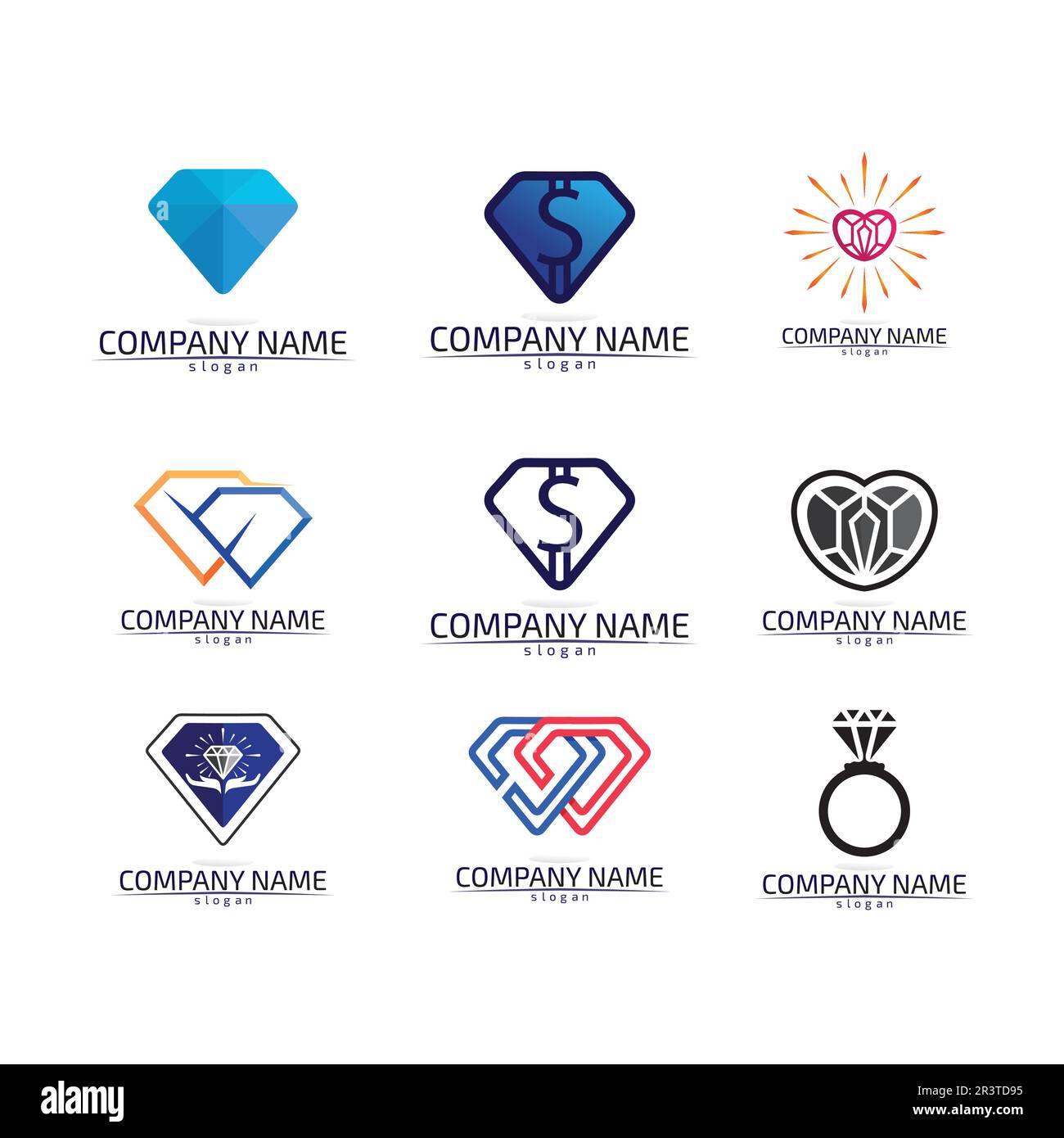 Diamond Logo Template vector icon illustration design Stock Vector ...