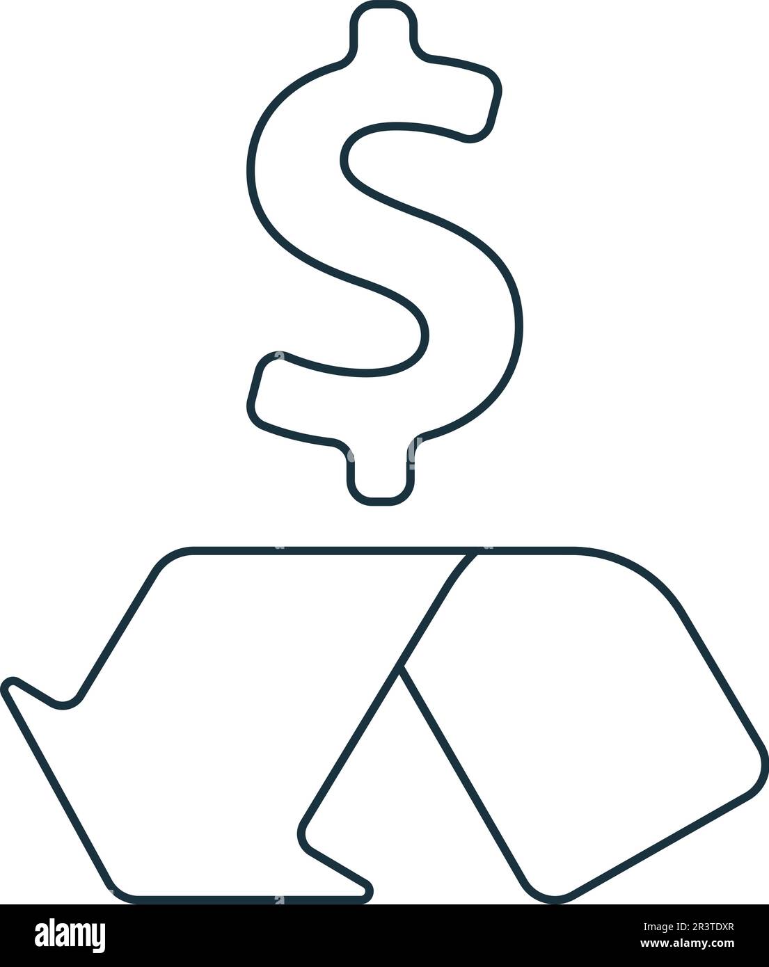 Refund icon. Monochrome simple sign from common tax collection. Refund icon for logo, templates