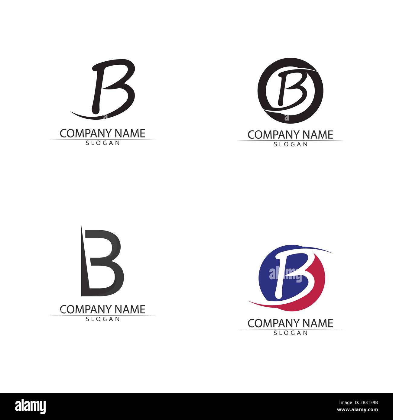Abstract letter b logo vector. B logo symbol icon design template Stock ...