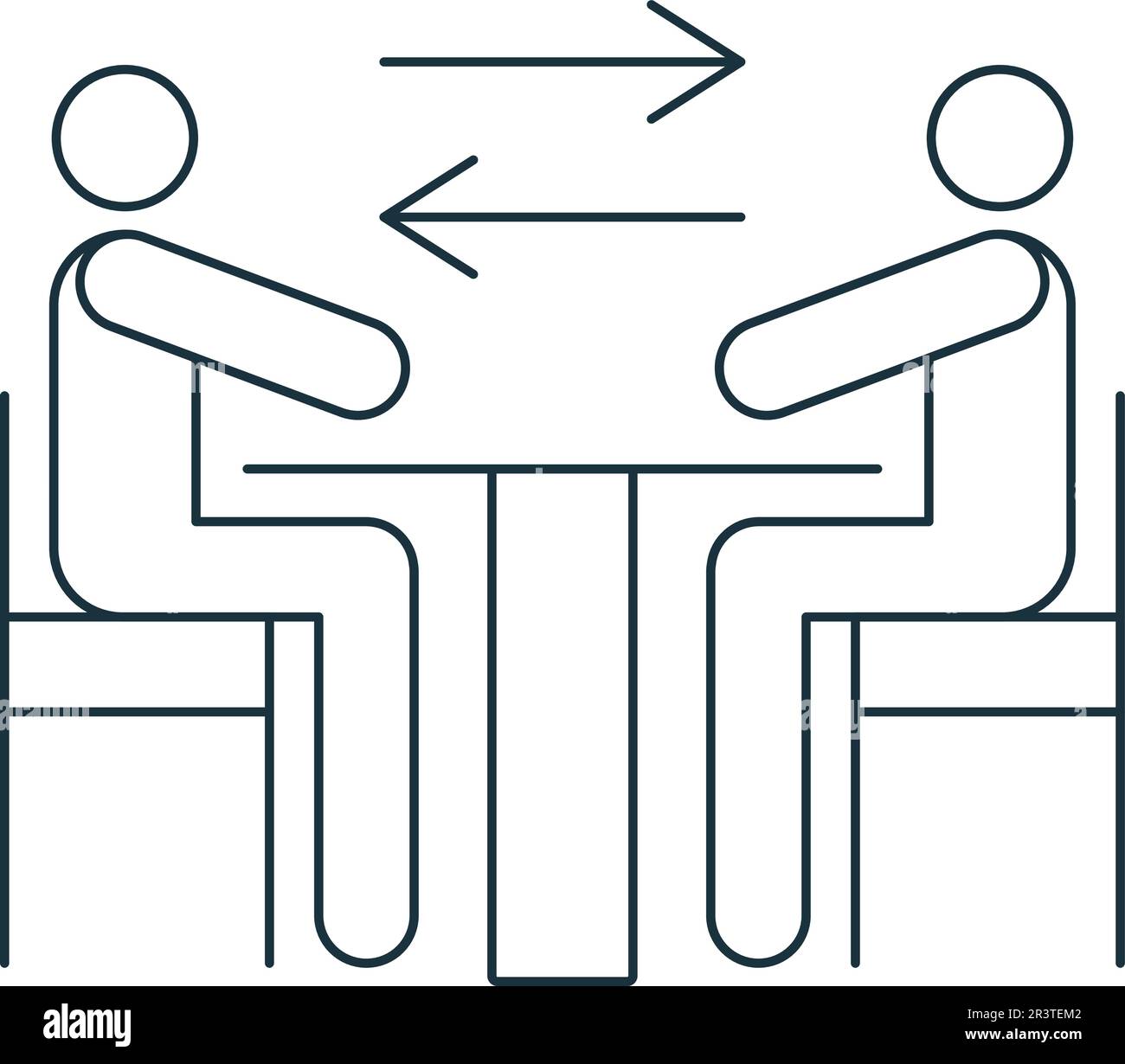 Communication icon. Monochrome simple sign from collaboration ...