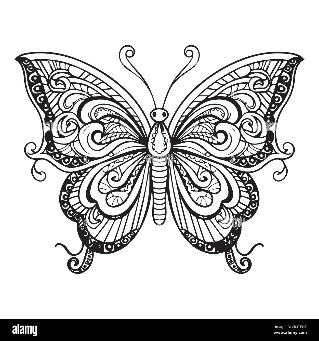 Adult Coloring Books Butterfly Swirls [Book]