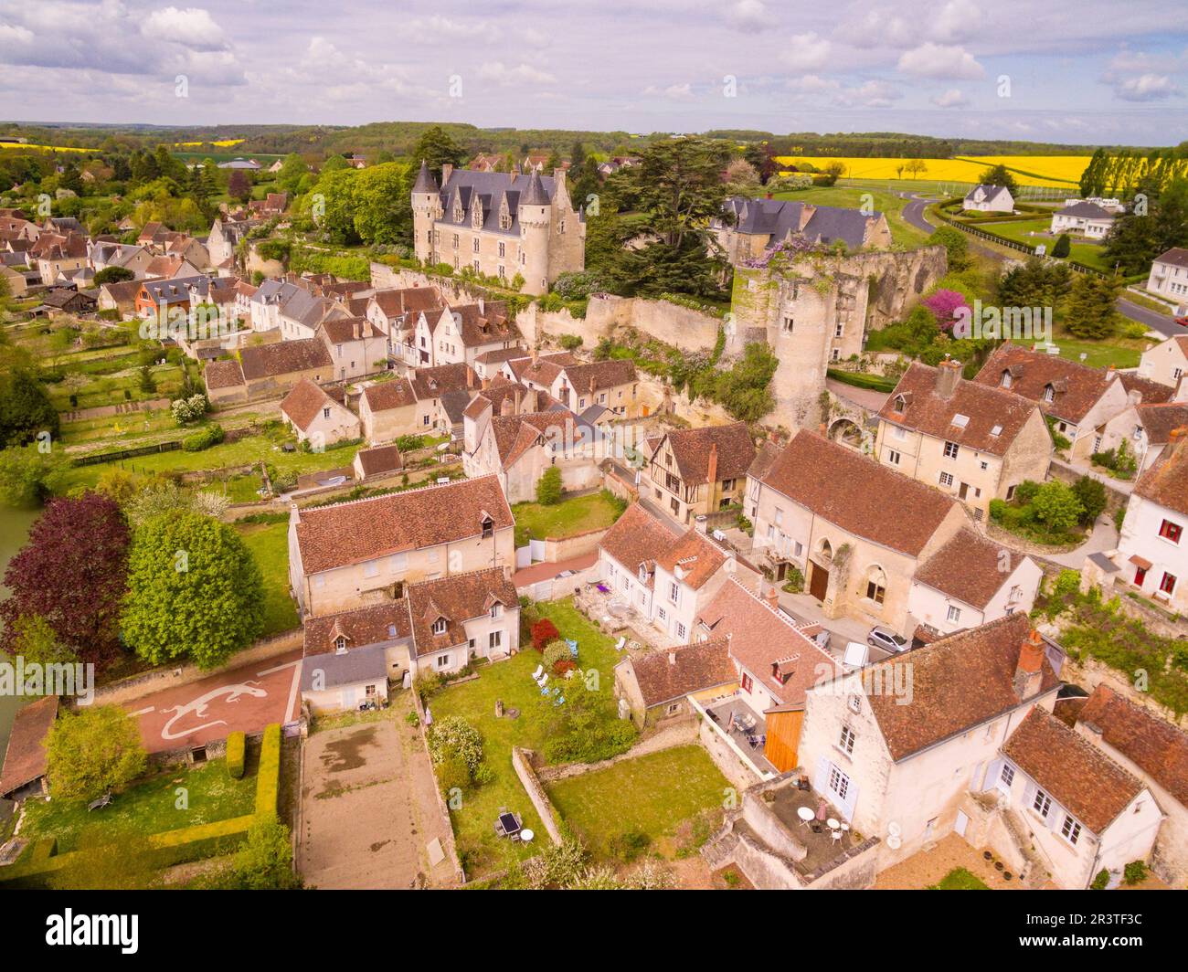 Medieval fortress. built in the 11th century by Fulco Nerra Stock Photo