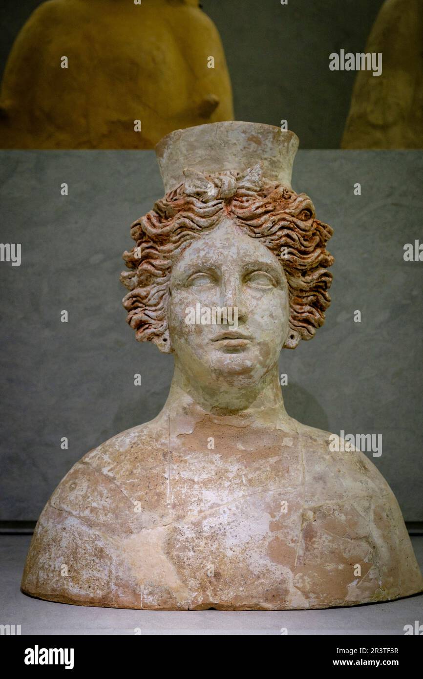 Tanit, female bust imported from Sicily, 400300 BC, Archaeological