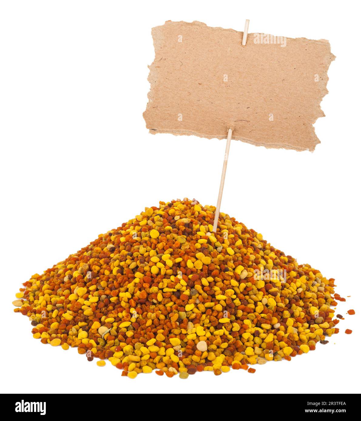 Heap of bee pollen with a pointer Stock Photo