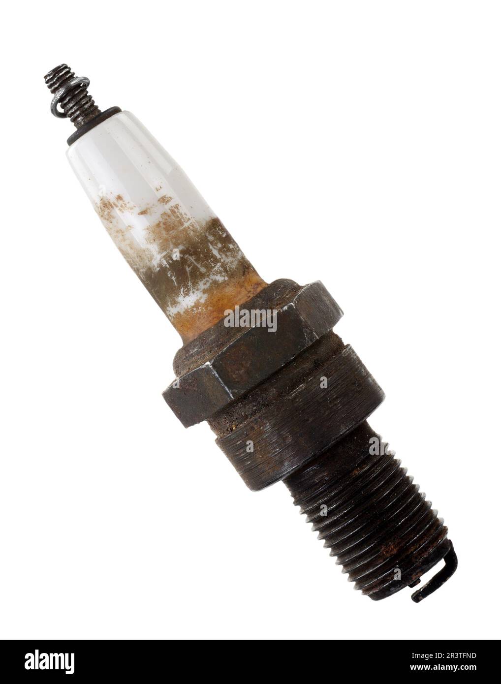 Old burned spark plug Stock Photo Alamy