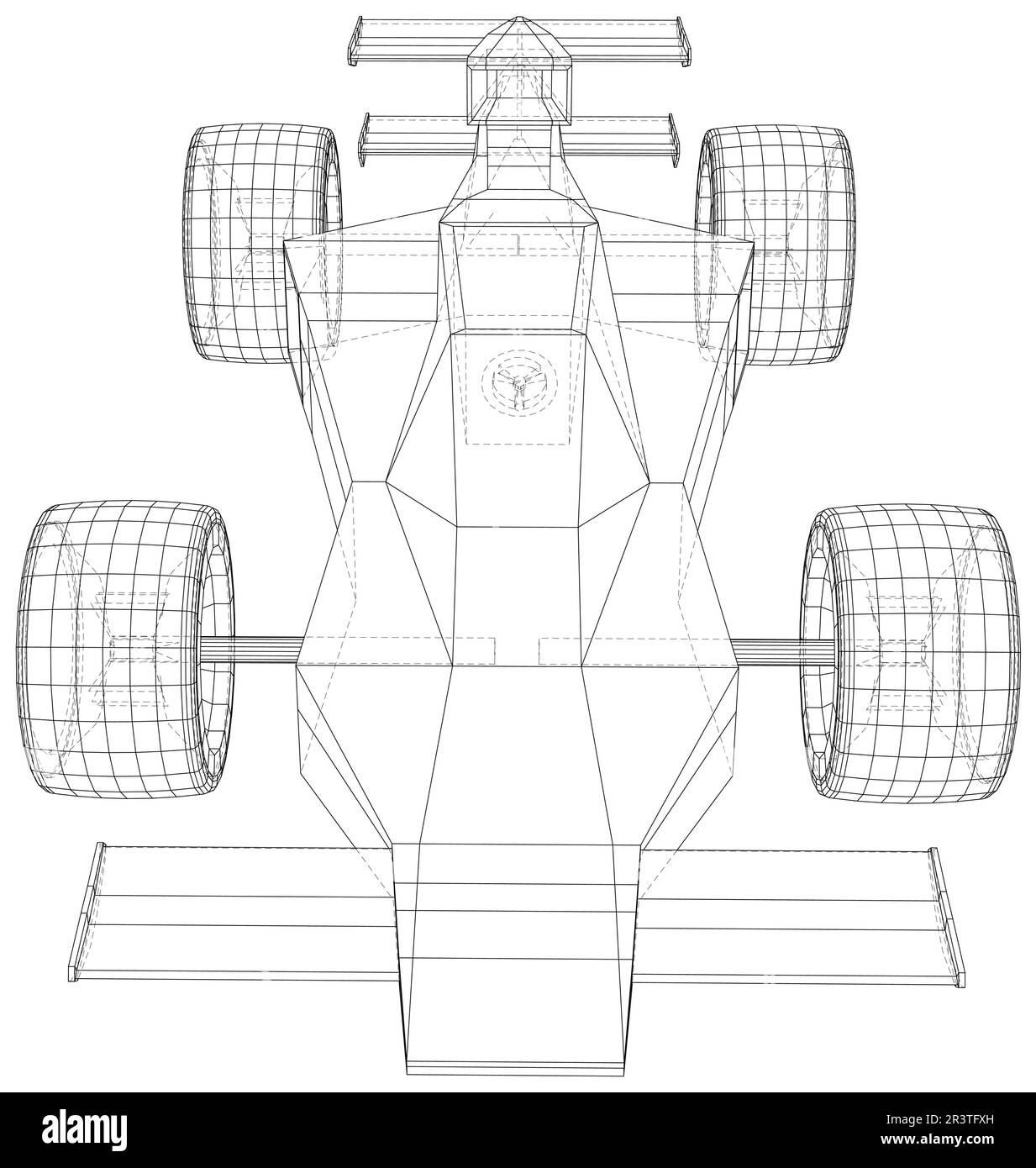 Racing car. Wire-frame. EPS10 format. Vector rendering of 3d Stock ...