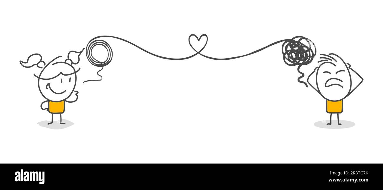 Stick figures. Education. Isolated on white background. Hand drawn