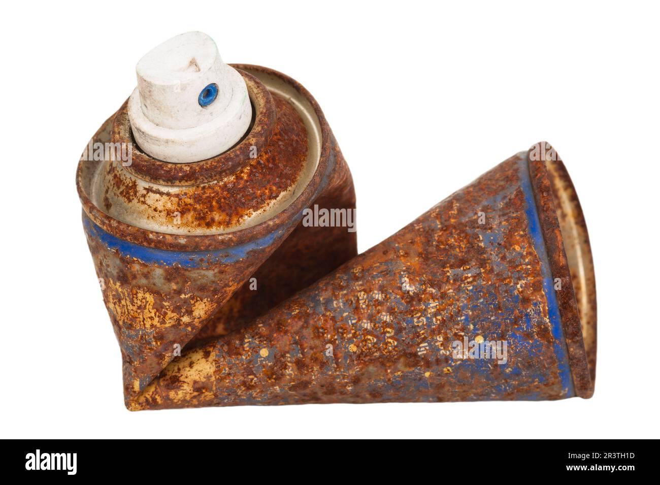 Rusty spray can Stock Photo