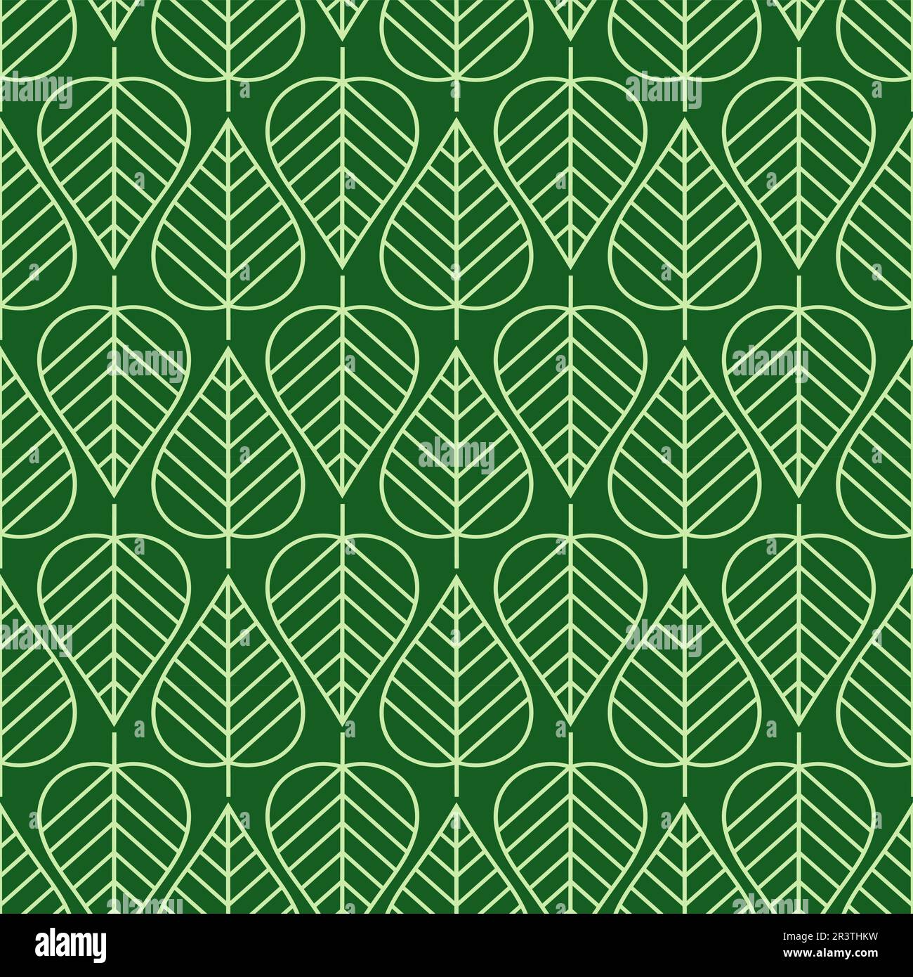 Leaves green seamless pattern. Vector illustration Stock Vector Image ...