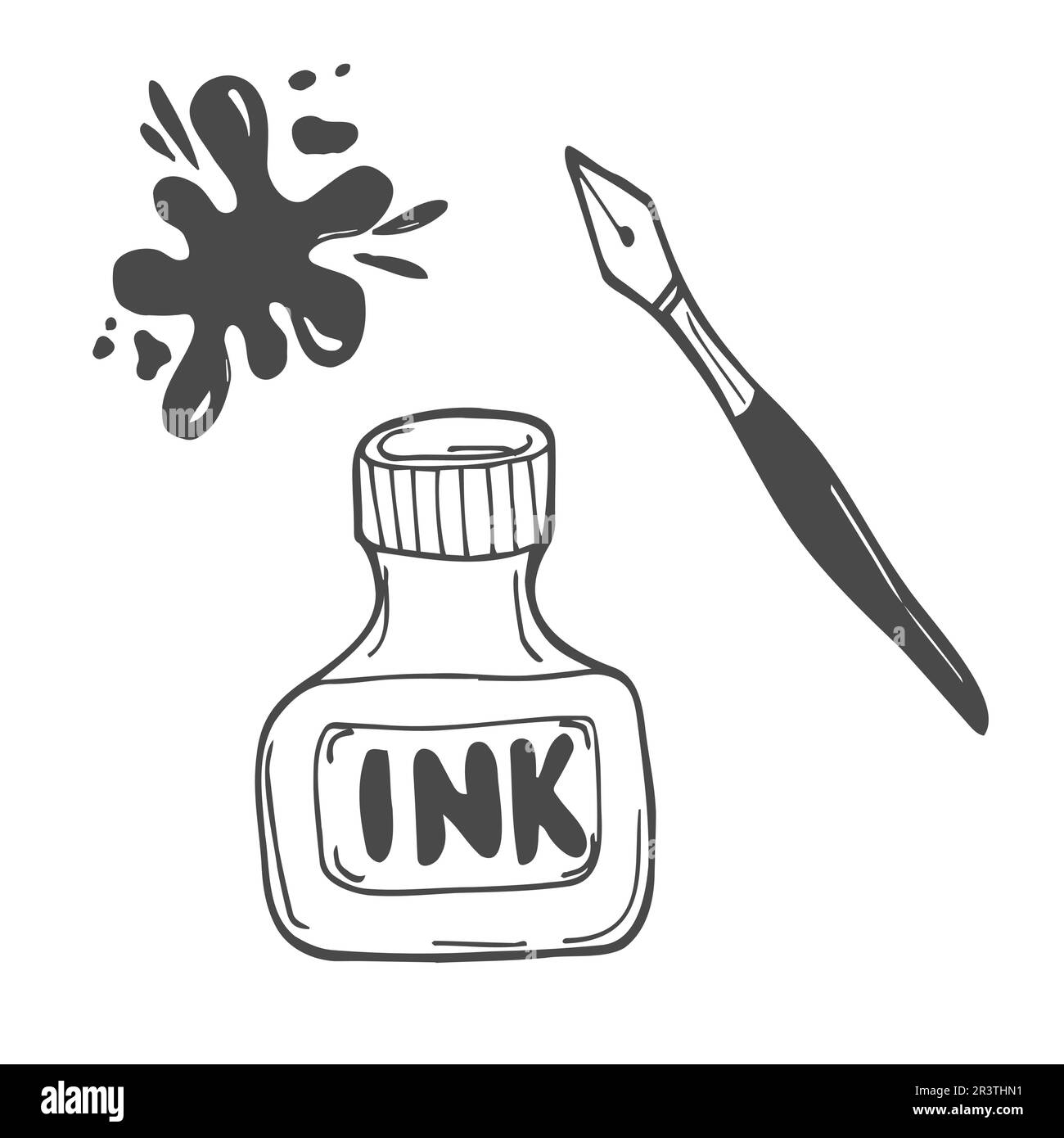 vector set of fountain pen and ink Stock Vector Image & Art Alamy