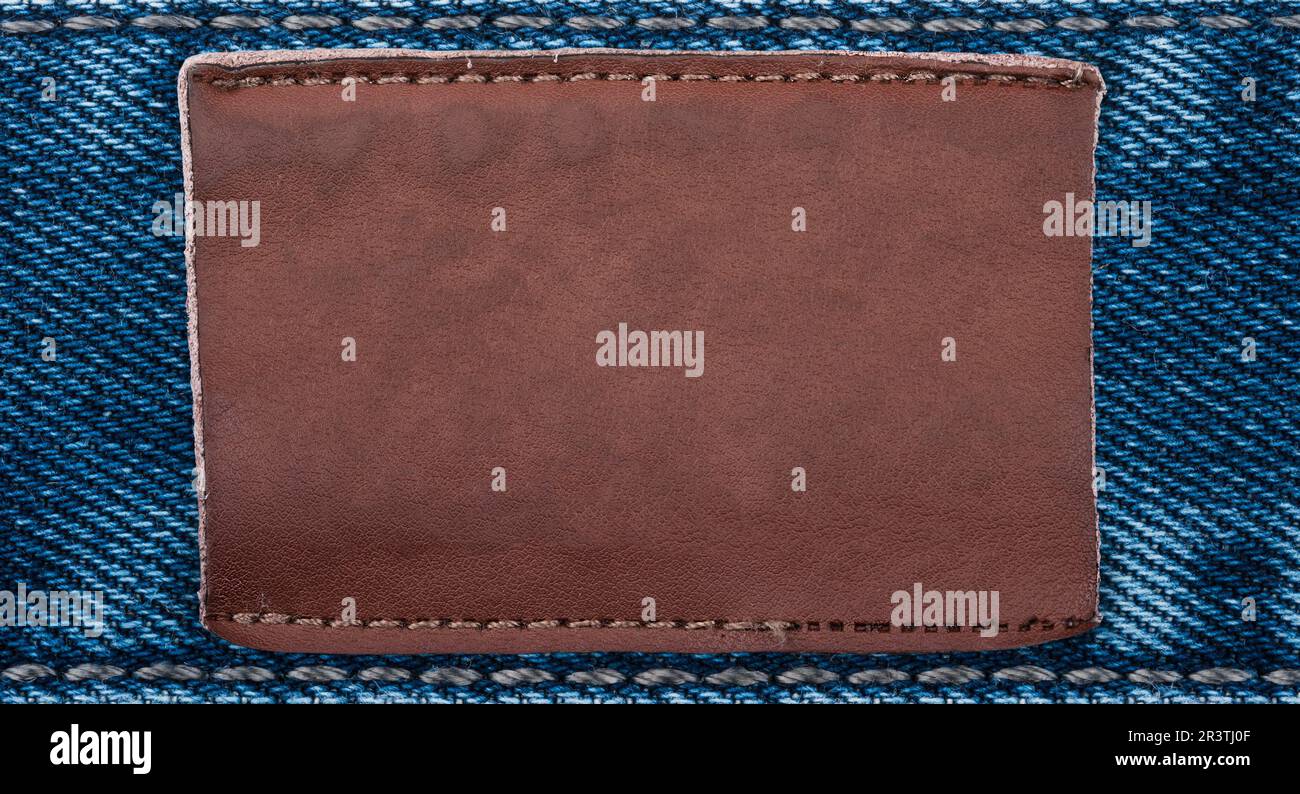 Blank jeans label Stock Photo Alamy