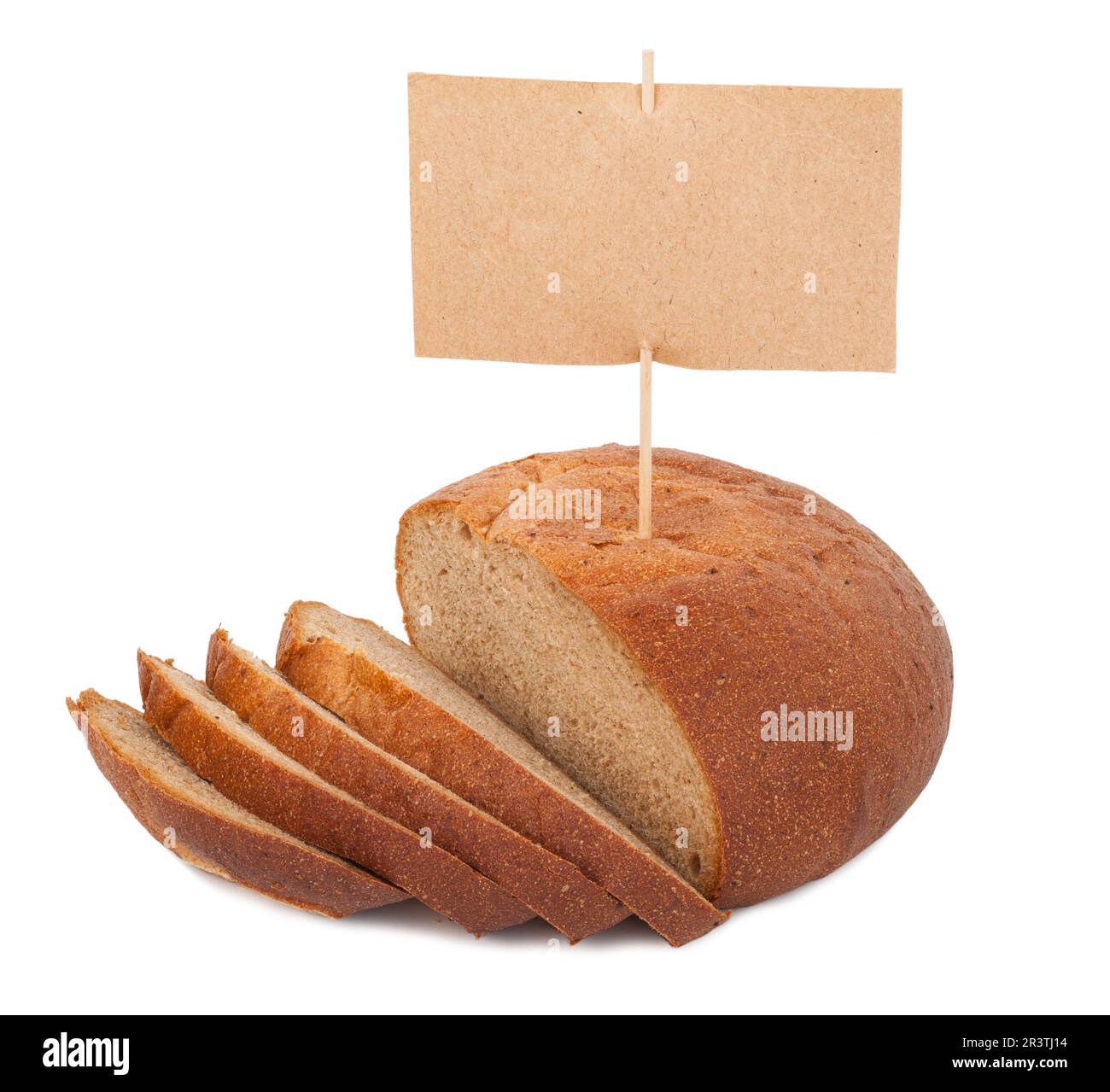 Bread with price tag Stock Photo