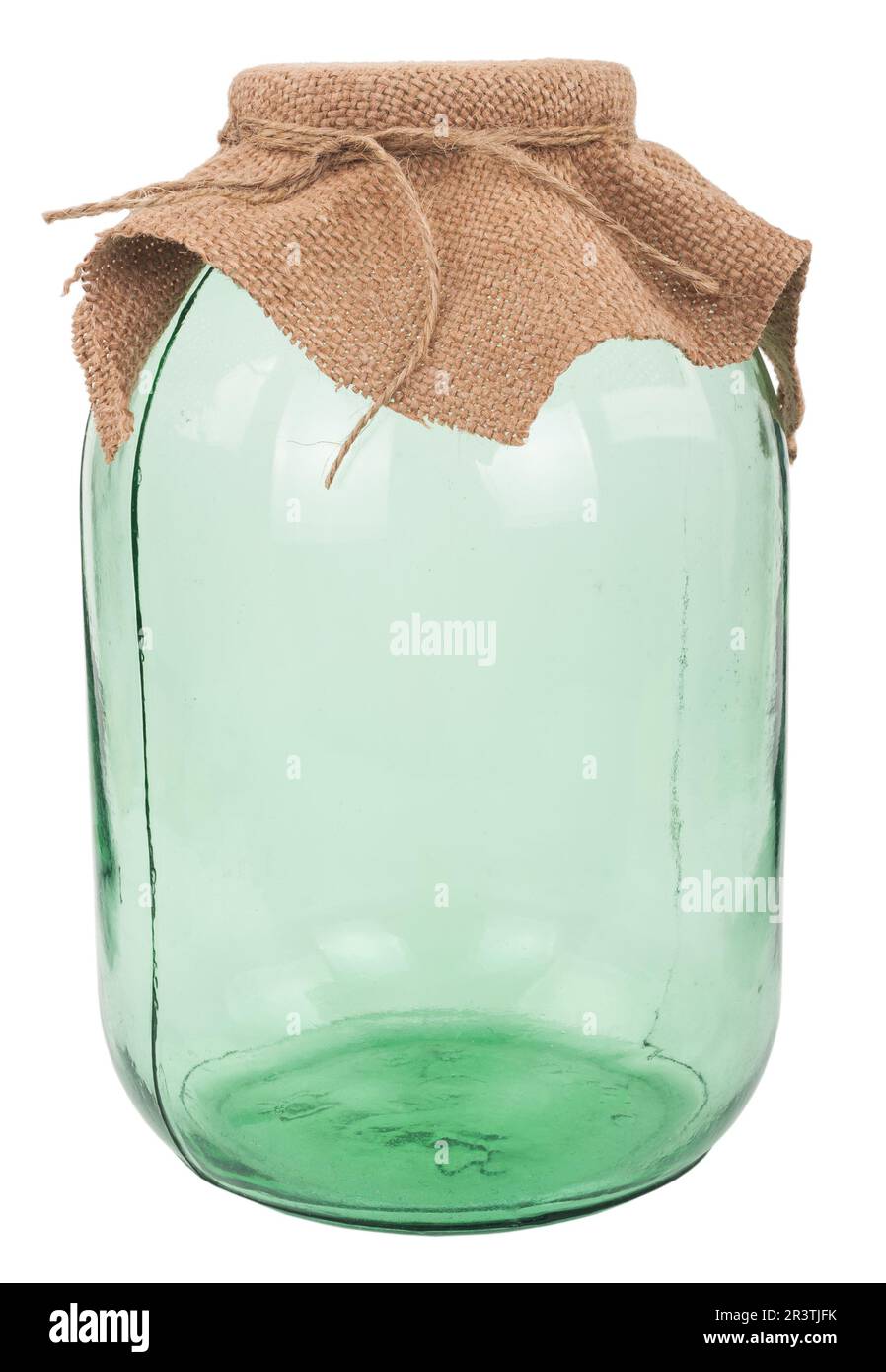 Closed three-liter glass jar Stock Photo