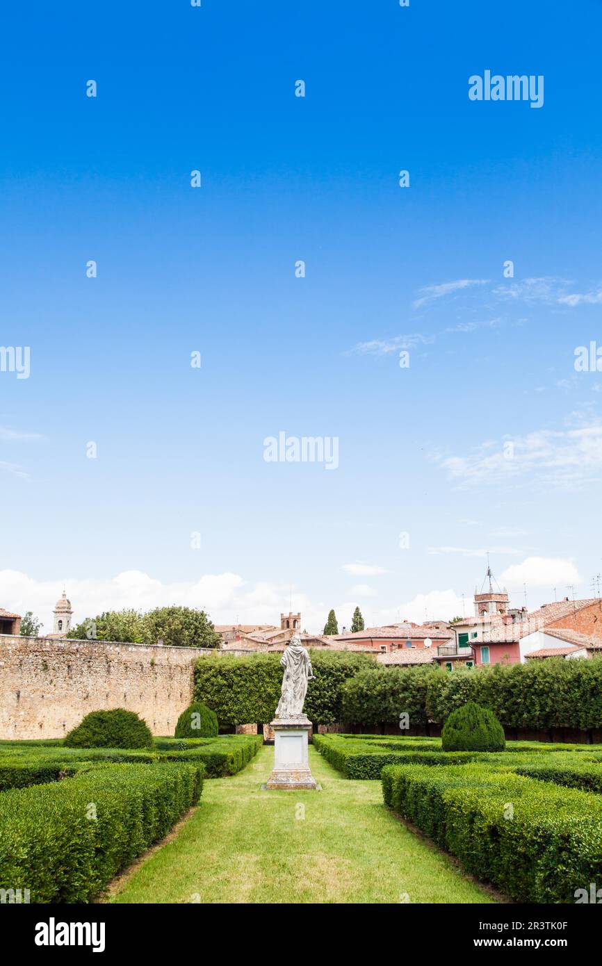 Italy, Tuscany region, San Quirico. Famous Italian garden of Orti Leonini Stock Photo