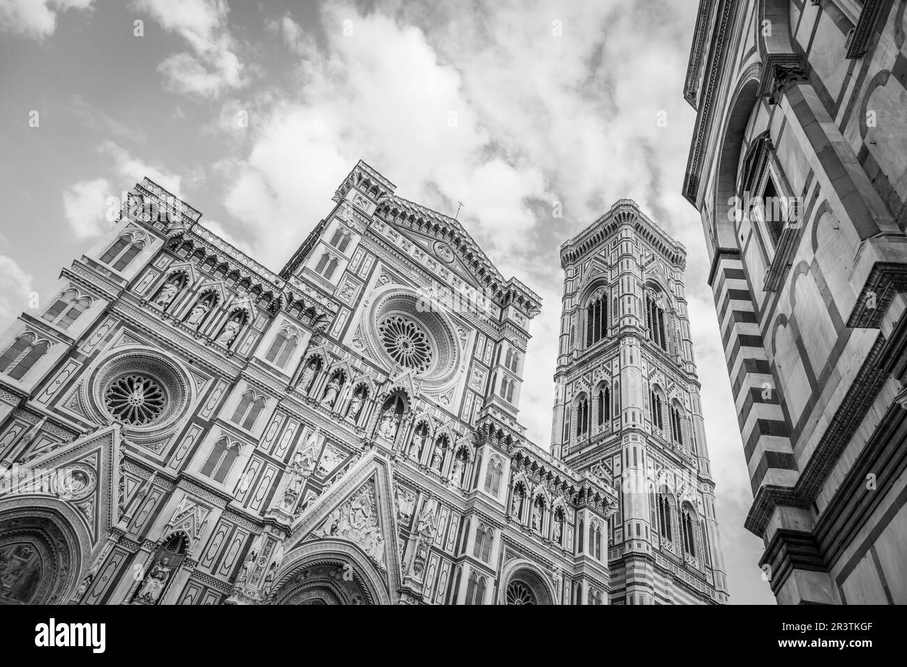 Florence cathedral facade shot Black and White Stock Photos & Images ...