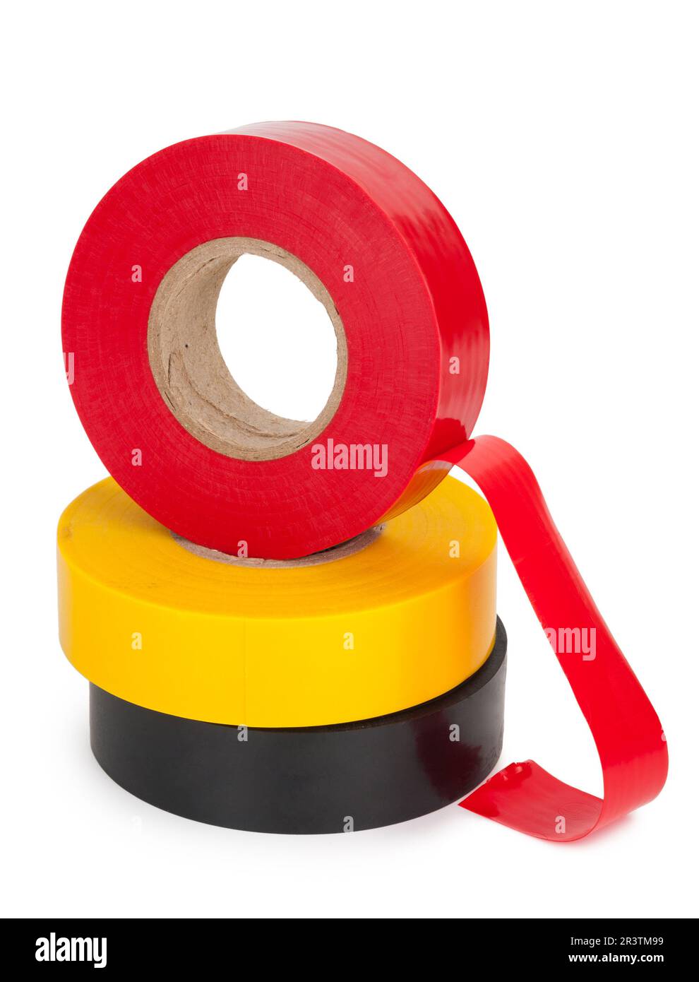 Multicolored insulating tapes roll Stock Photo