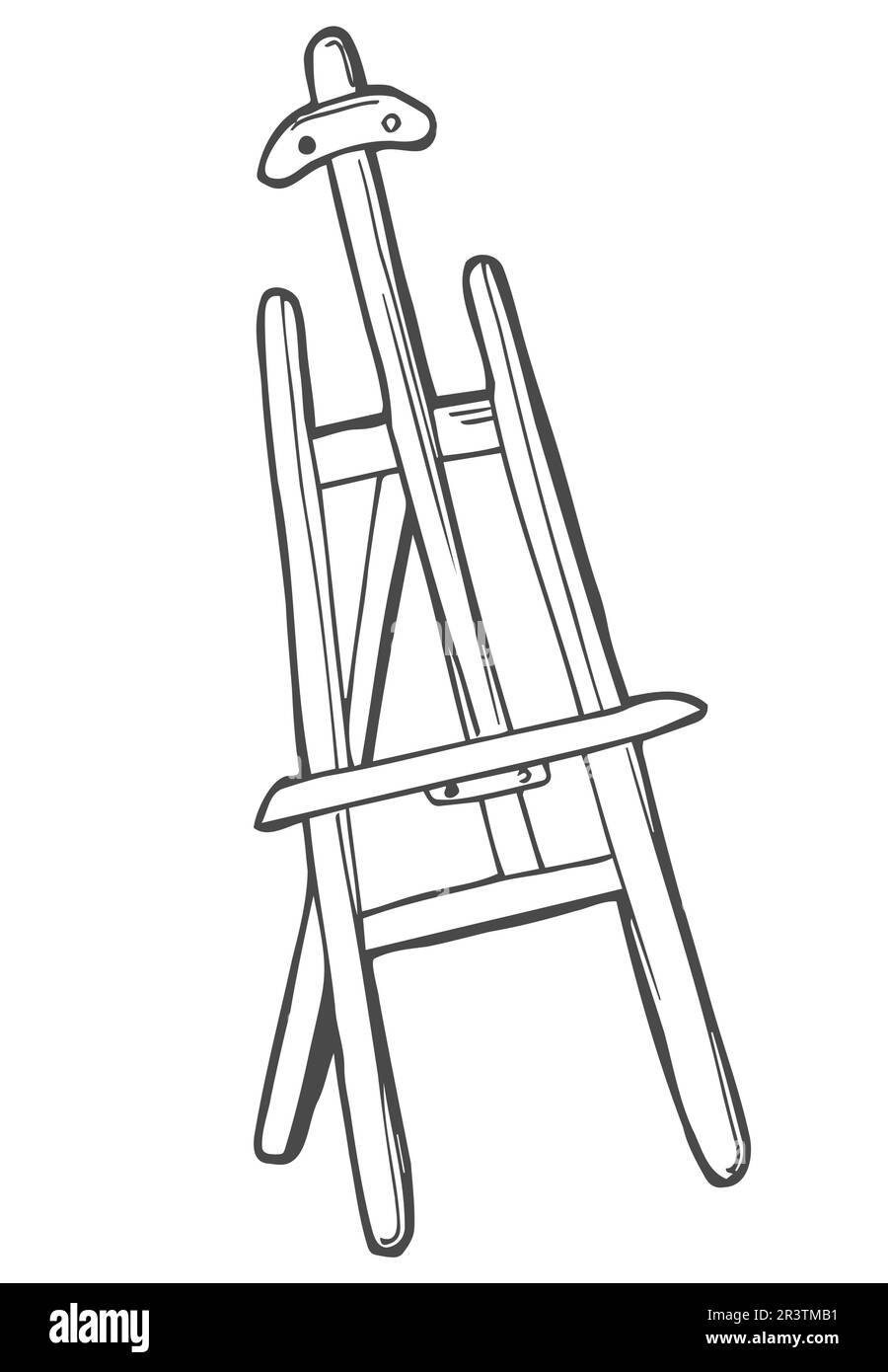 Easel With A Blank Canvas Stock Photo, Picture and Royalty Free Image.  Image 33828203.